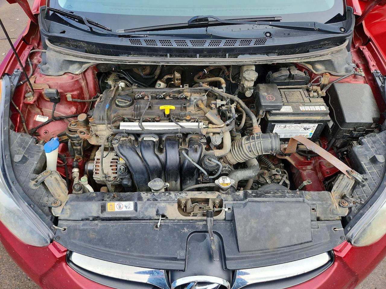 2013 Hyundai Elantra Gls Red vin: 5NPDH4AE0DH276294