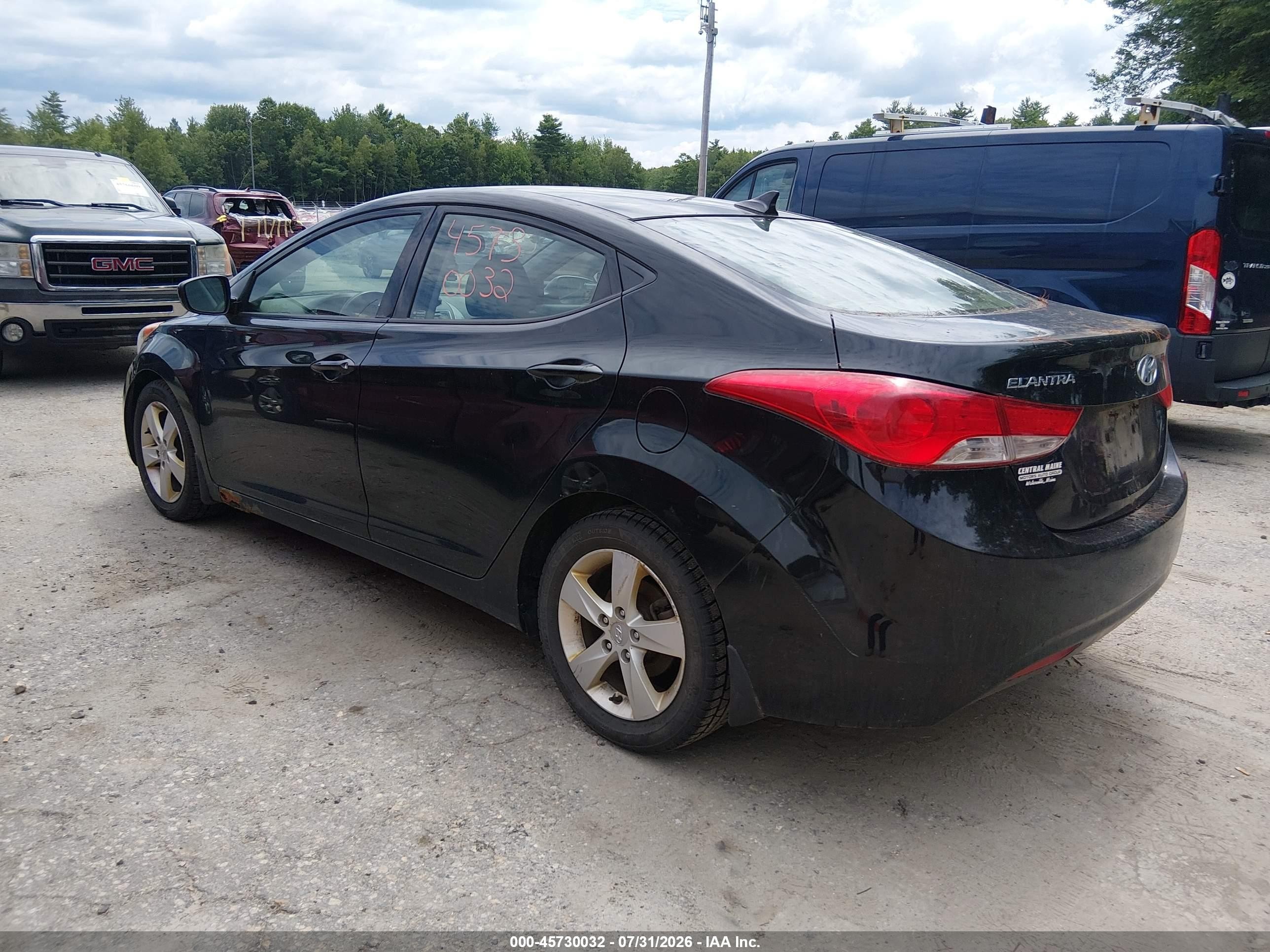 2013 Hyundai Elantra Gls Черный vin: 5NPDH4AE0DH280071
