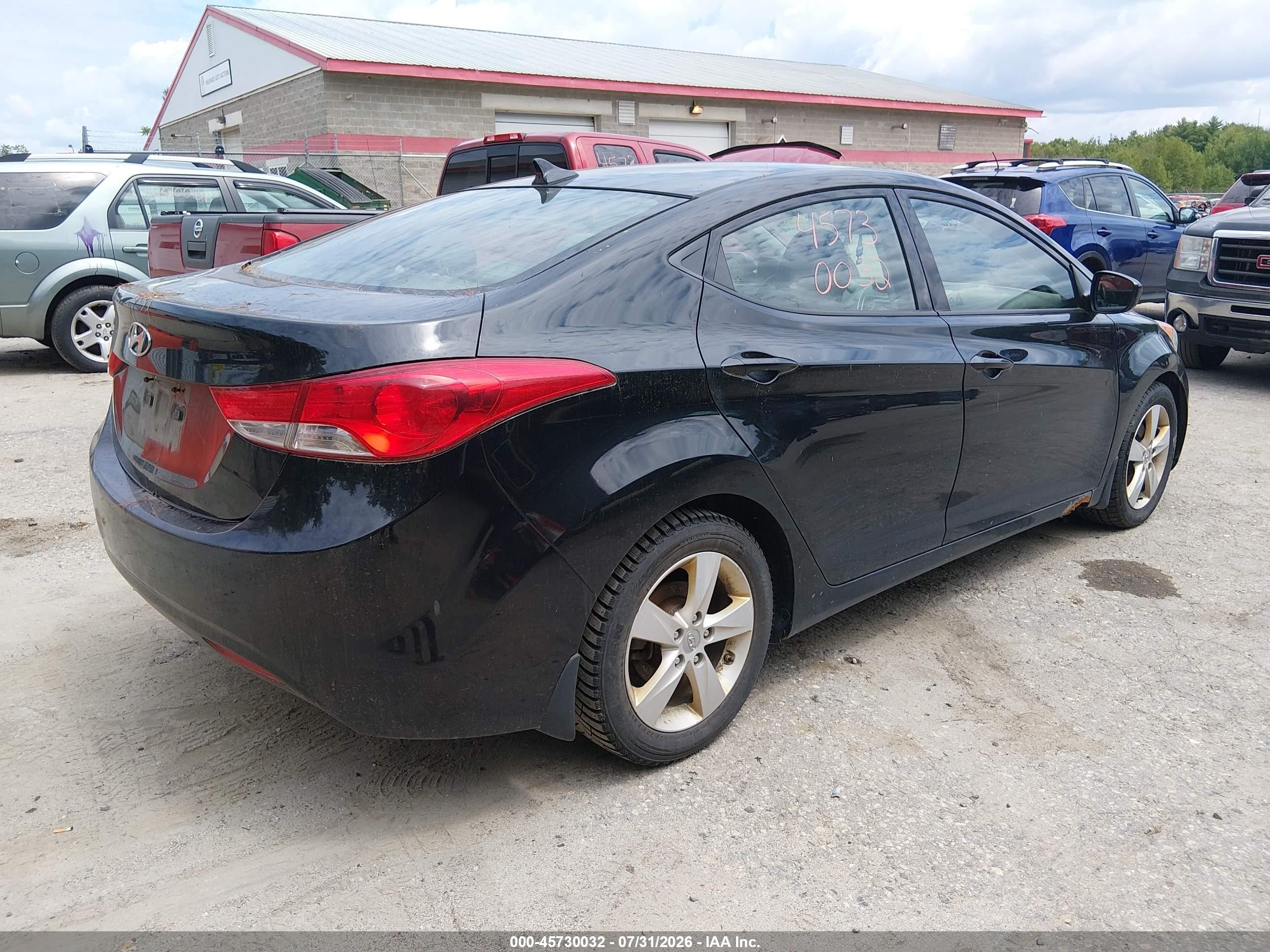 2013 Hyundai Elantra Gls Черный vin: 5NPDH4AE0DH280071