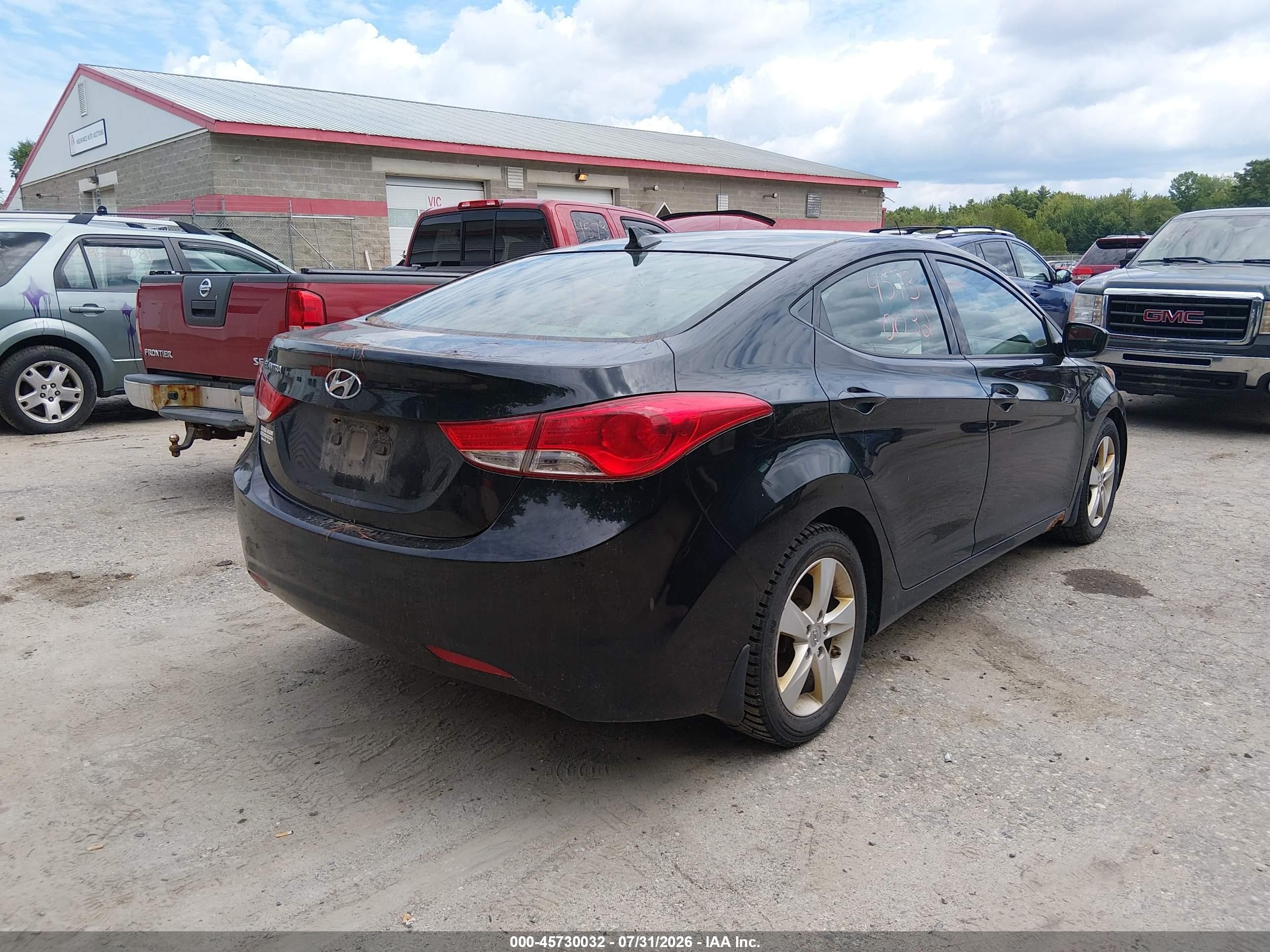 2013 Hyundai Elantra Gls Черный vin: 5NPDH4AE0DH280071