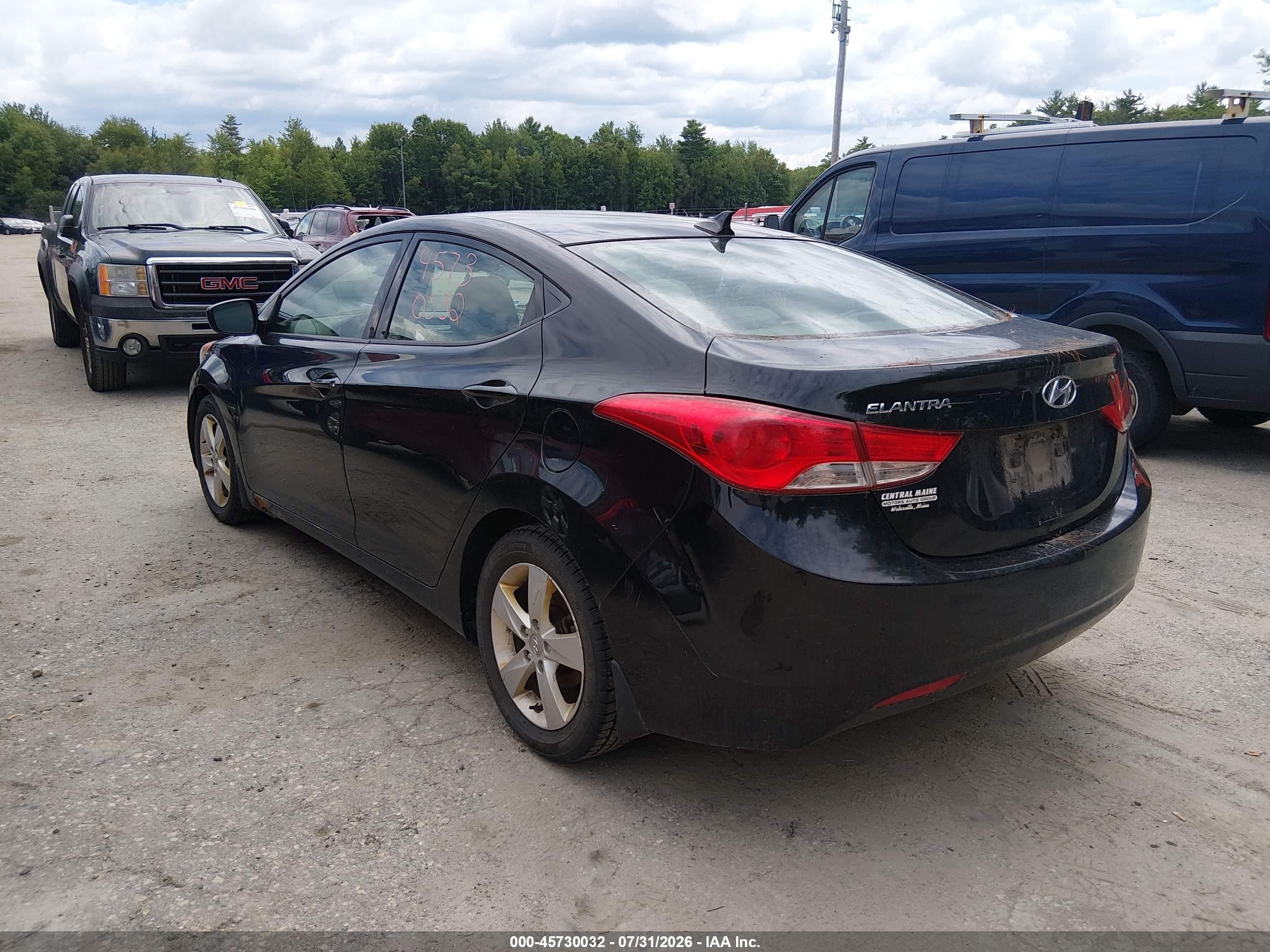 2013 Hyundai Elantra Gls Черный vin: 5NPDH4AE0DH280071