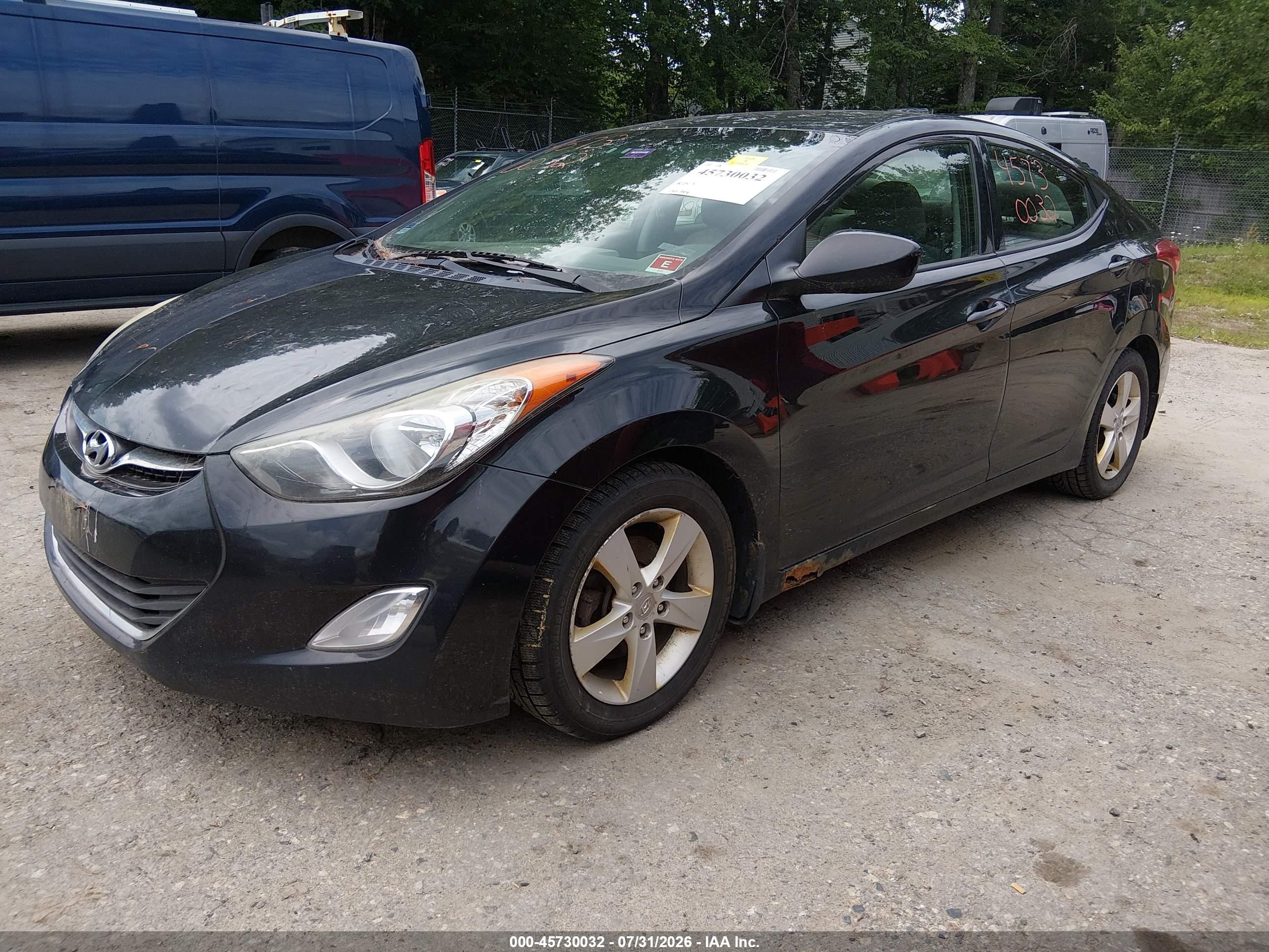 2013 Hyundai Elantra Gls Черный vin: 5NPDH4AE0DH280071
