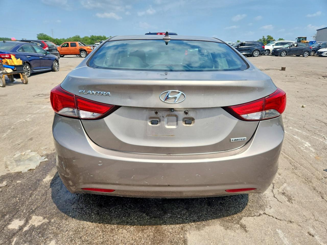 2013 Hyundai Elantra Limited Серый vin: 5NPDH4AE0DH284265
