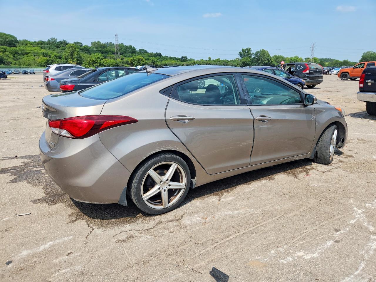 2013 Hyundai Elantra Limited Серый vin: 5NPDH4AE0DH284265