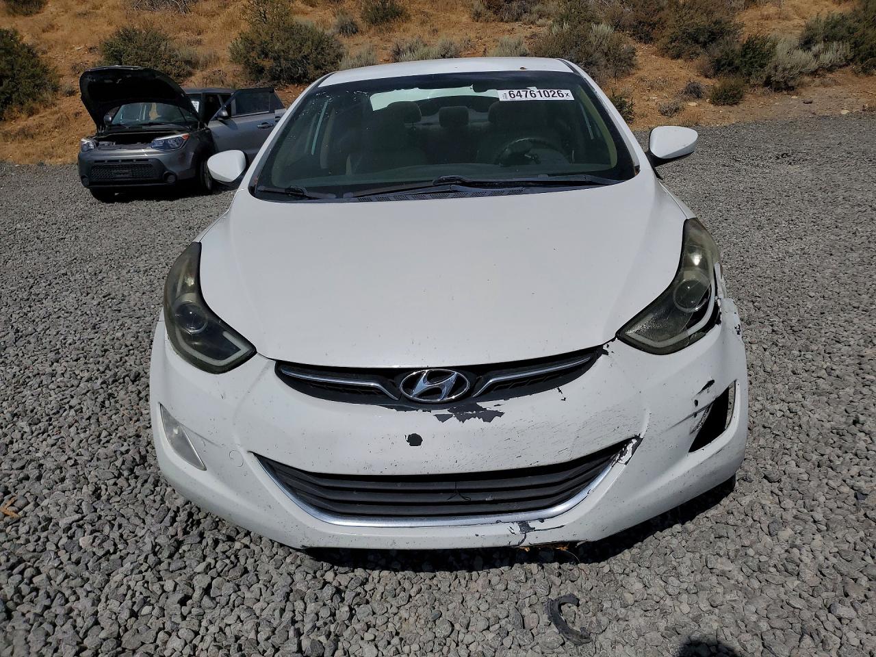 2013 Hyundai Elantra Gls White vin: 5NPDH4AE0DH288672