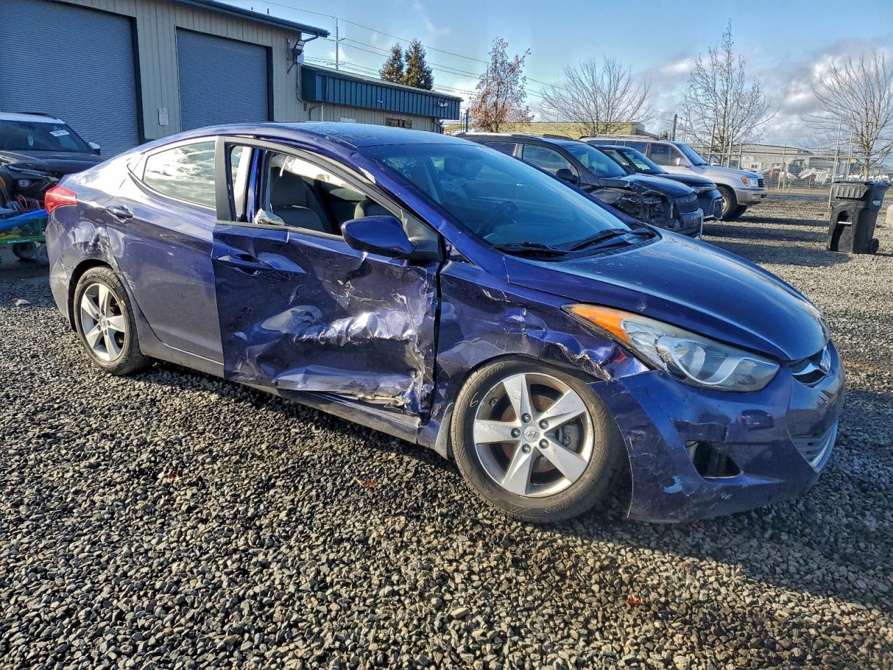 2013 Hyundai Elantra Gls Blue vin: 5NPDH4AE0DH294570