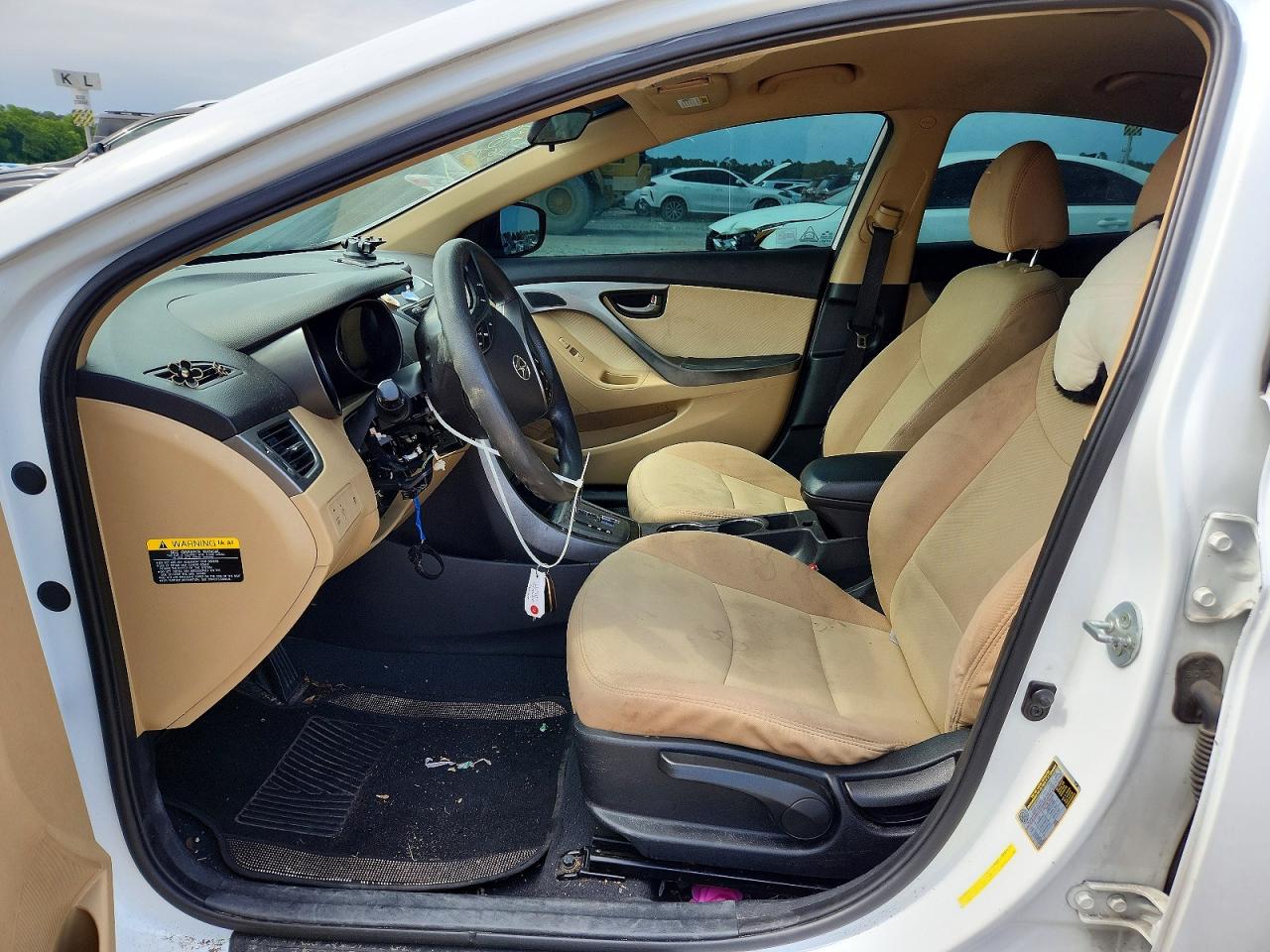 2013 Hyundai Elantra Gls White vin: 5NPDH4AE0DH295783