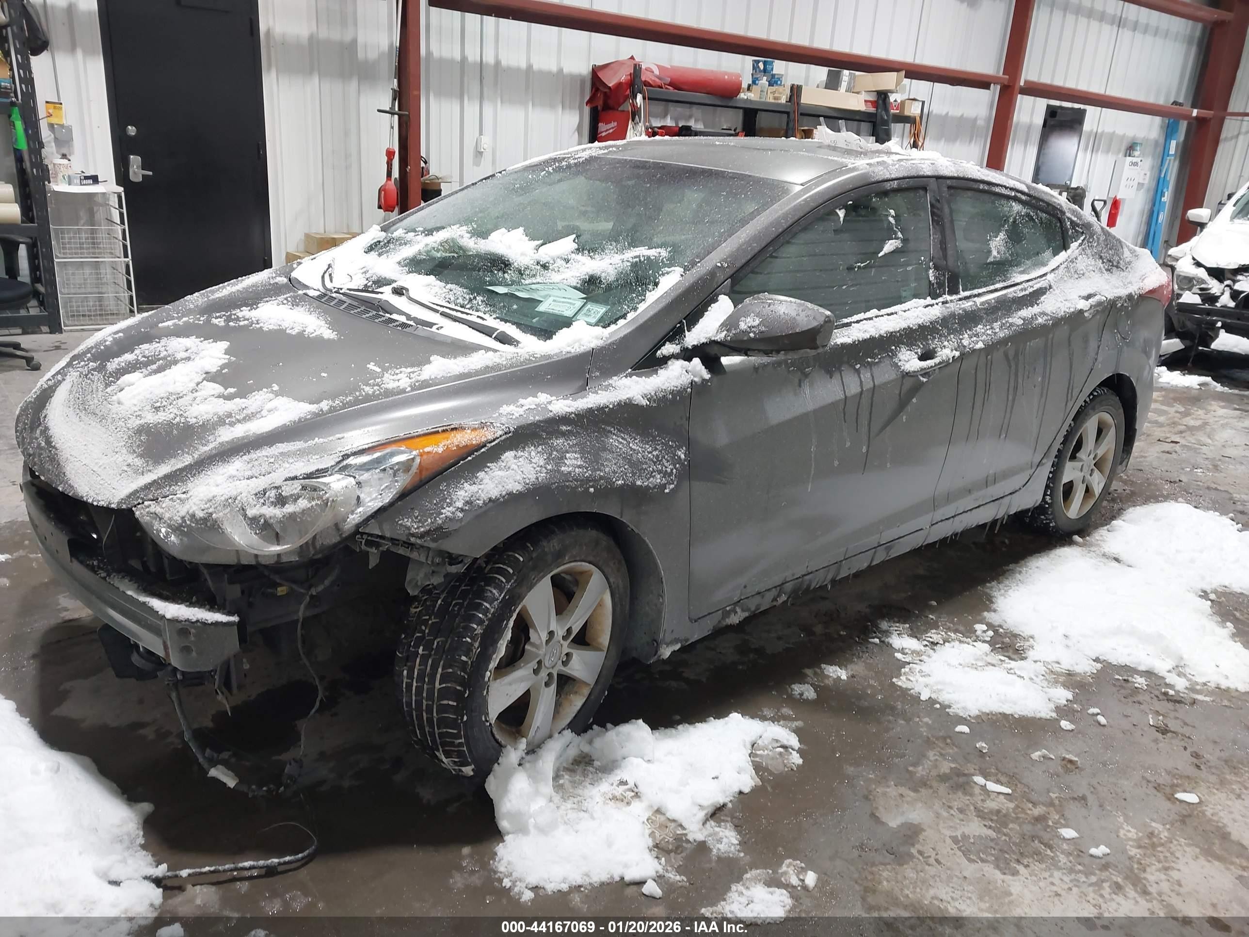 2013 Hyundai Elantra Gls Gray vin: 5NPDH4AE0DH296948