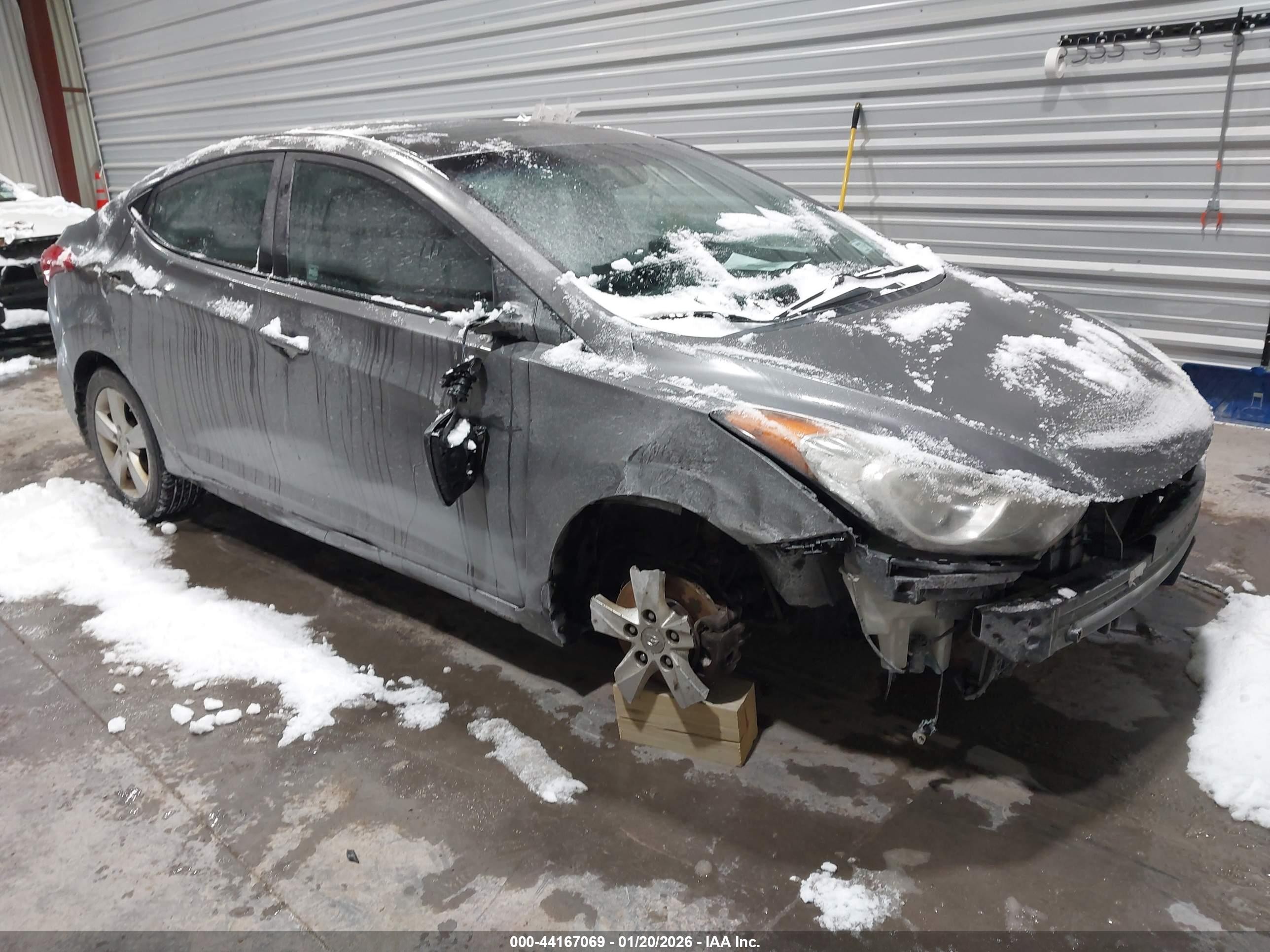 2013 Hyundai Elantra Gls Gray vin: 5NPDH4AE0DH296948