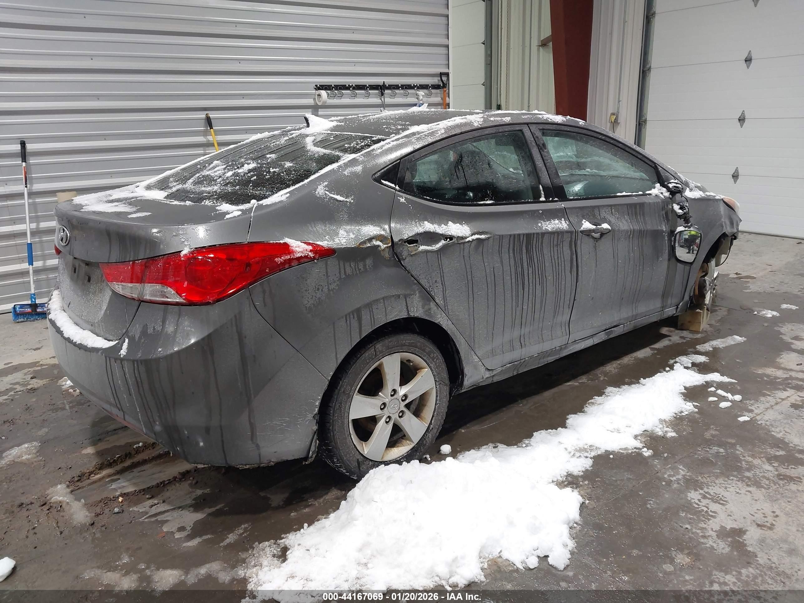 2013 Hyundai Elantra Gls Gray vin: 5NPDH4AE0DH296948