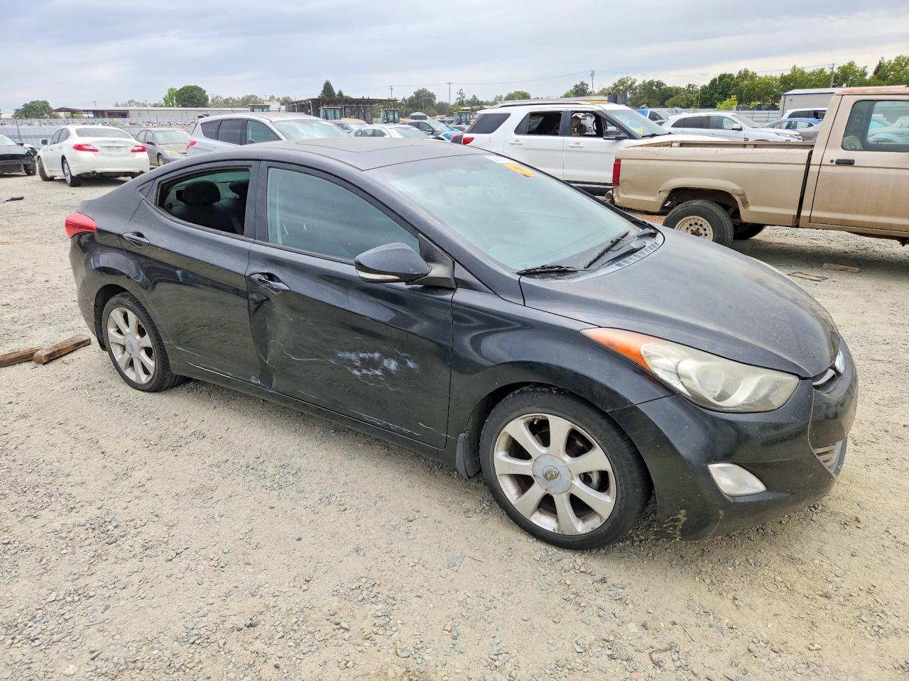 2013 Hyundai Elantra Limited Черный vin: 5NPDH4AE0DH301730