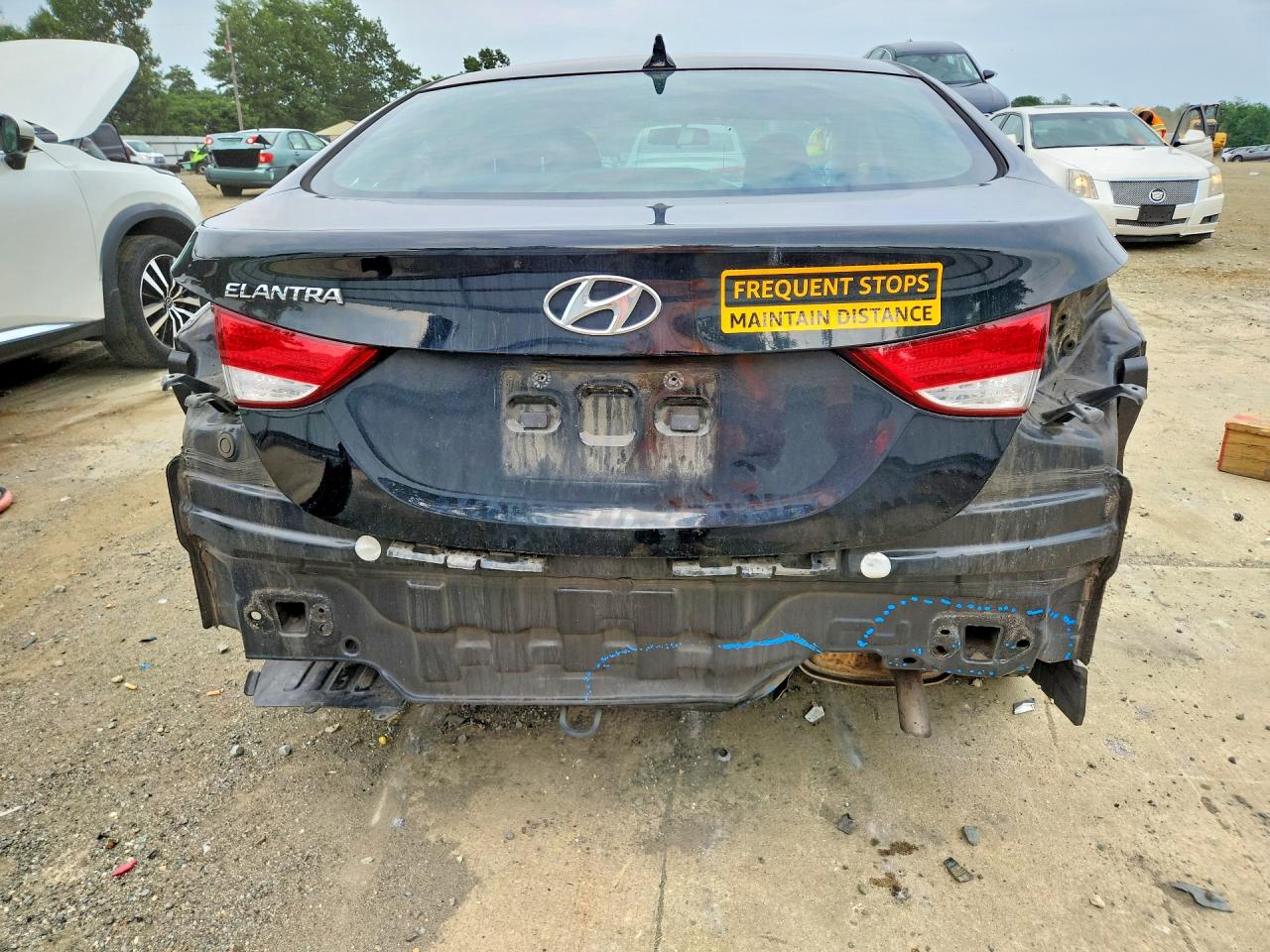 2013 Hyundai Elantra Gls Black vin: 5NPDH4AE0DH301999