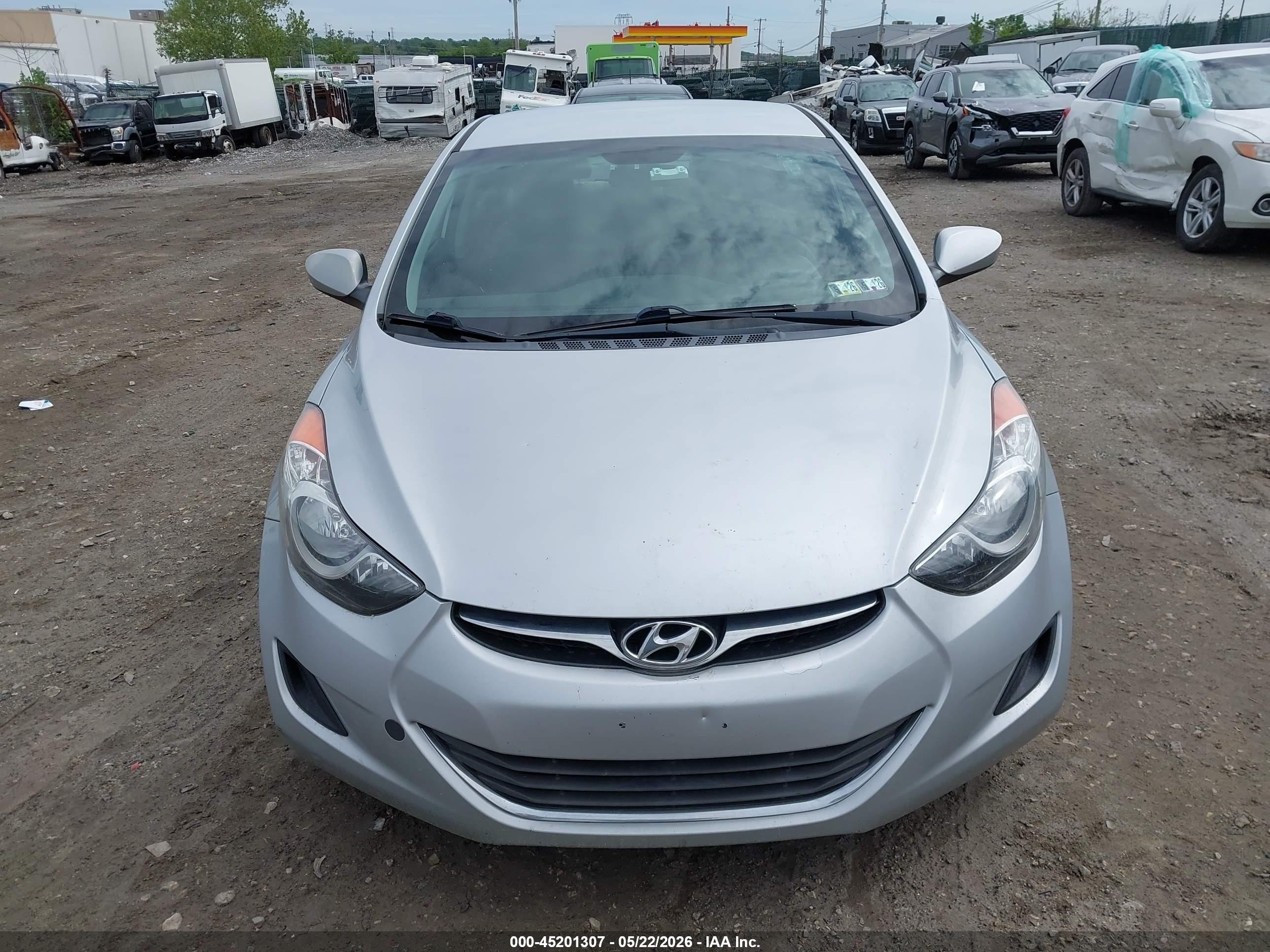 2013 Hyundai Elantra Gls Silver vin: 5NPDH4AE0DH305387