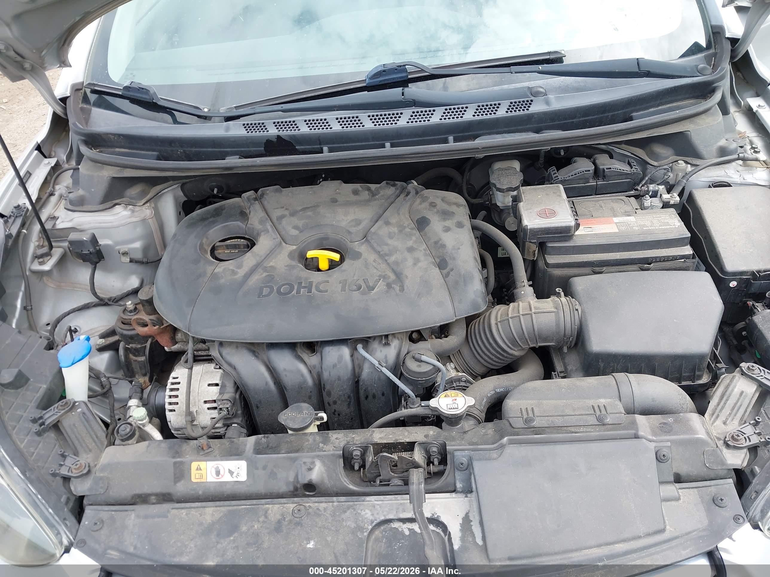 2013 Hyundai Elantra Gls Silver vin: 5NPDH4AE0DH305387