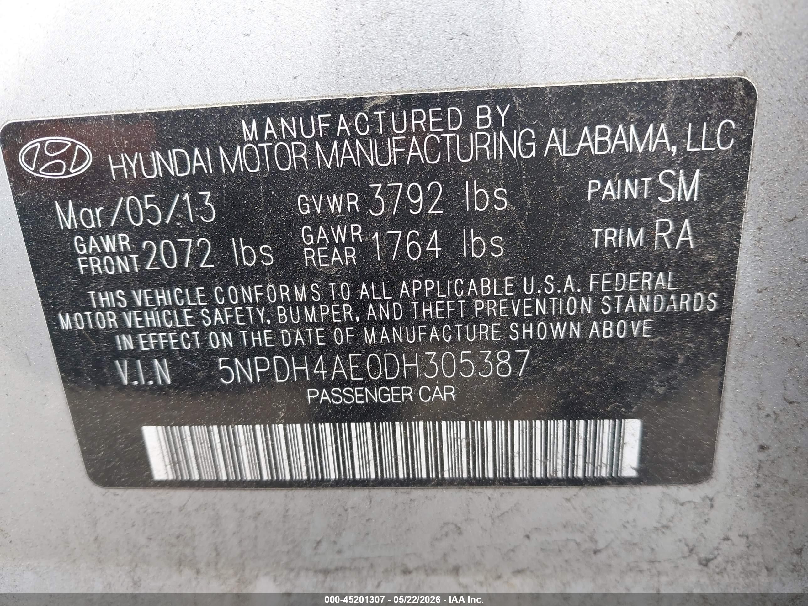 2013 Hyundai Elantra Gls Silver vin: 5NPDH4AE0DH305387