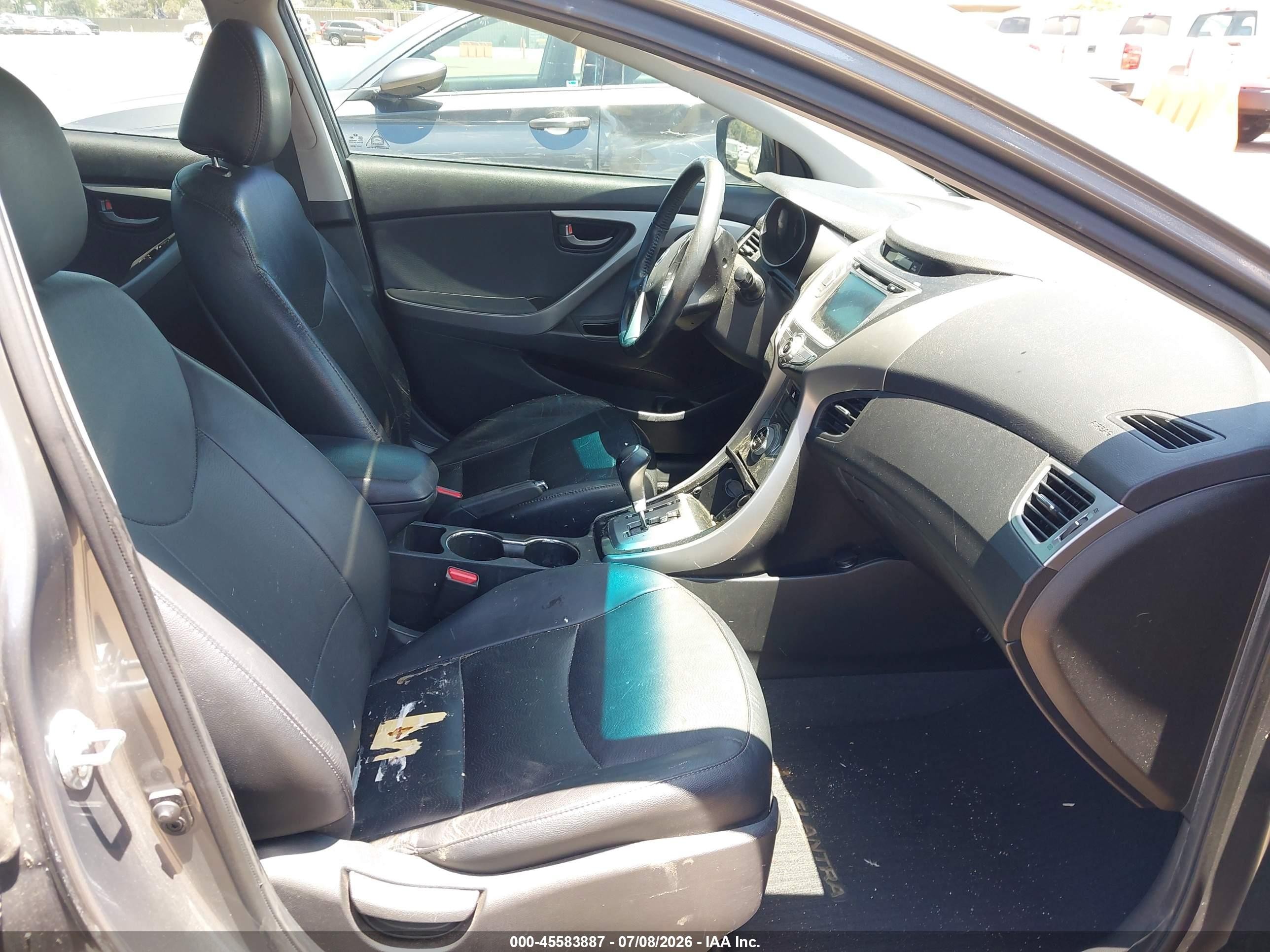 2013 Hyundai Elantra Limited Gray vin: 5NPDH4AE0DH306233