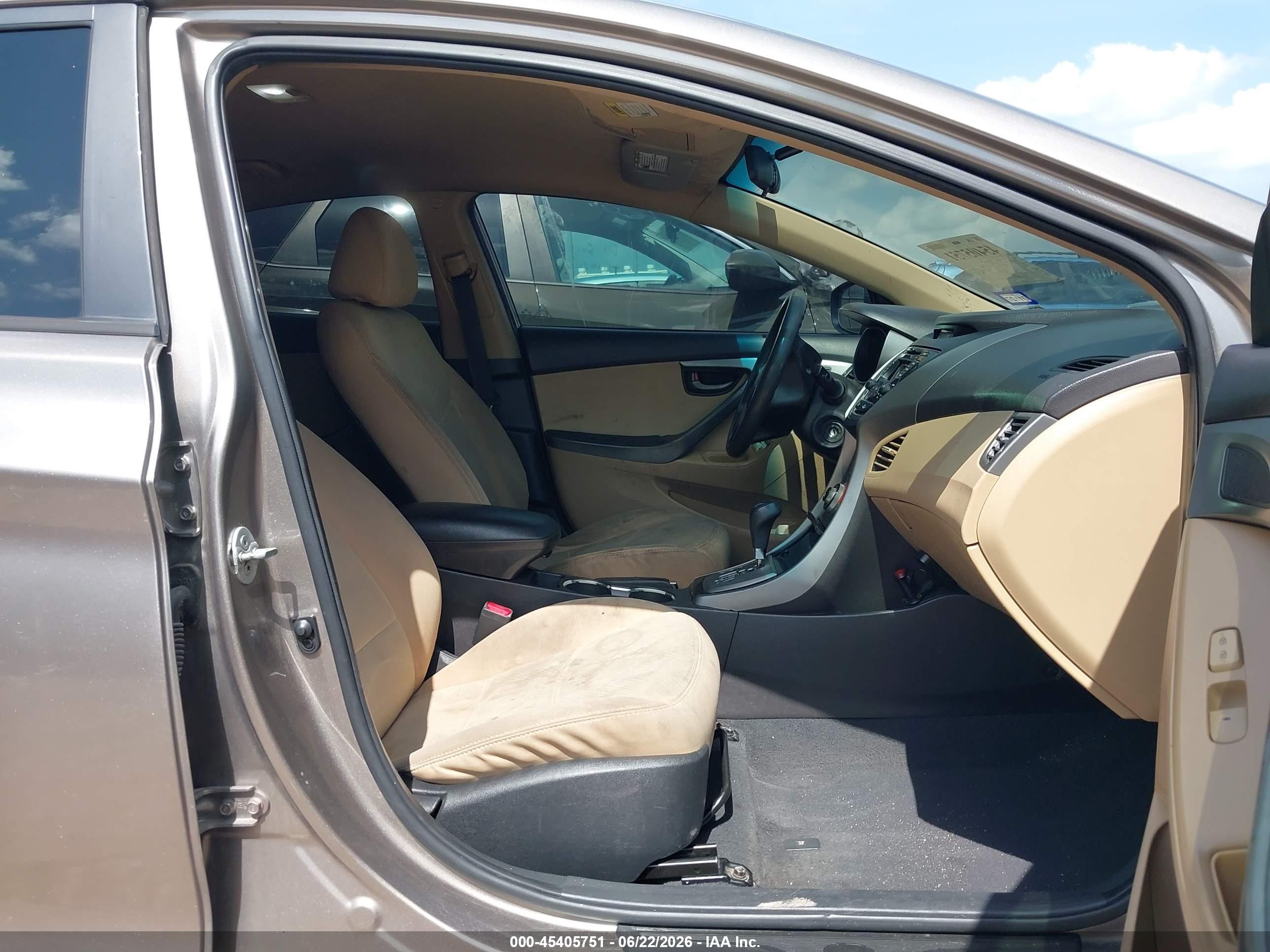 2013 Hyundai Elantra Gls Brown vin: 5NPDH4AE0DH306409