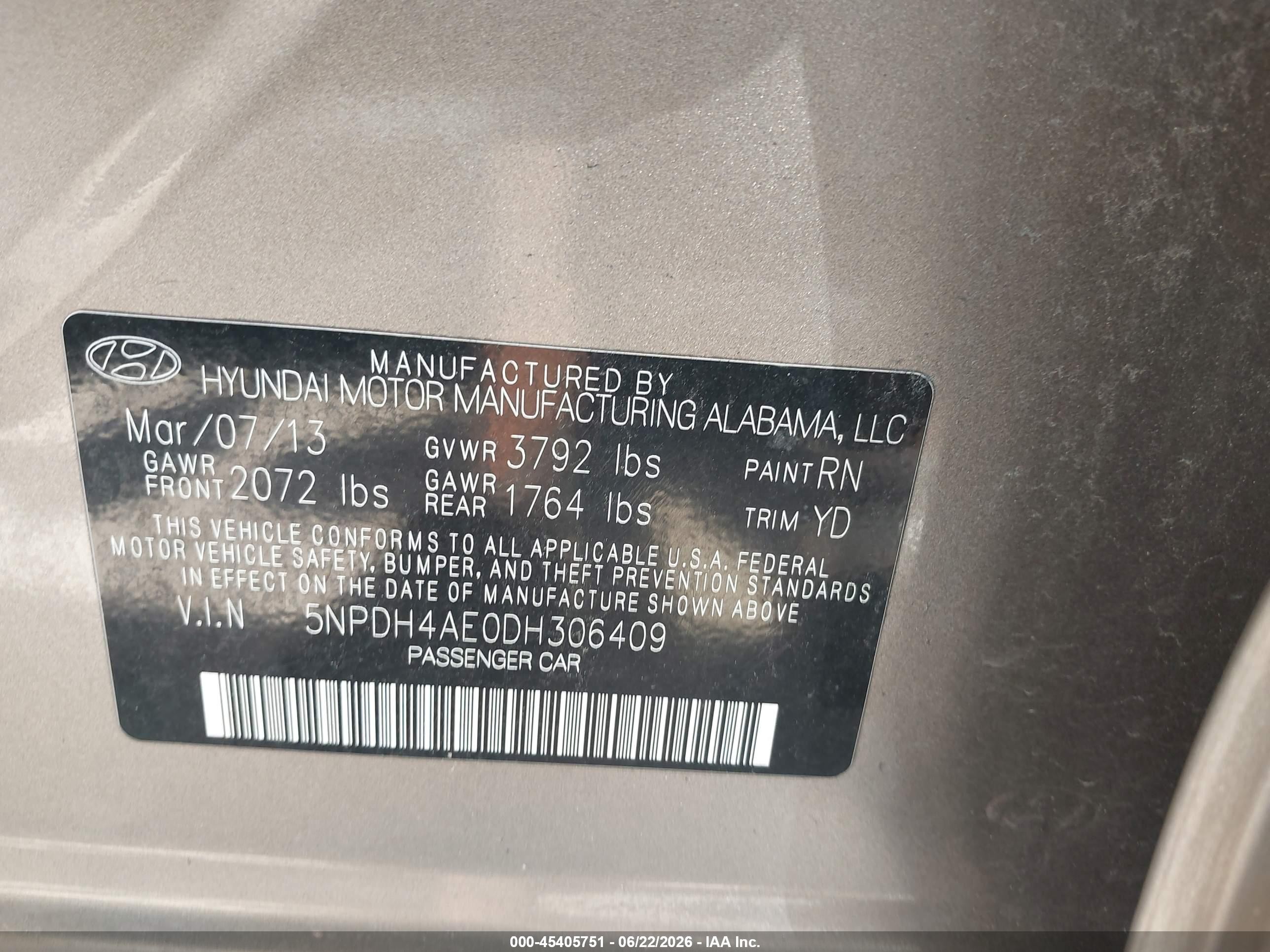 2013 Hyundai Elantra Gls Brown vin: 5NPDH4AE0DH306409