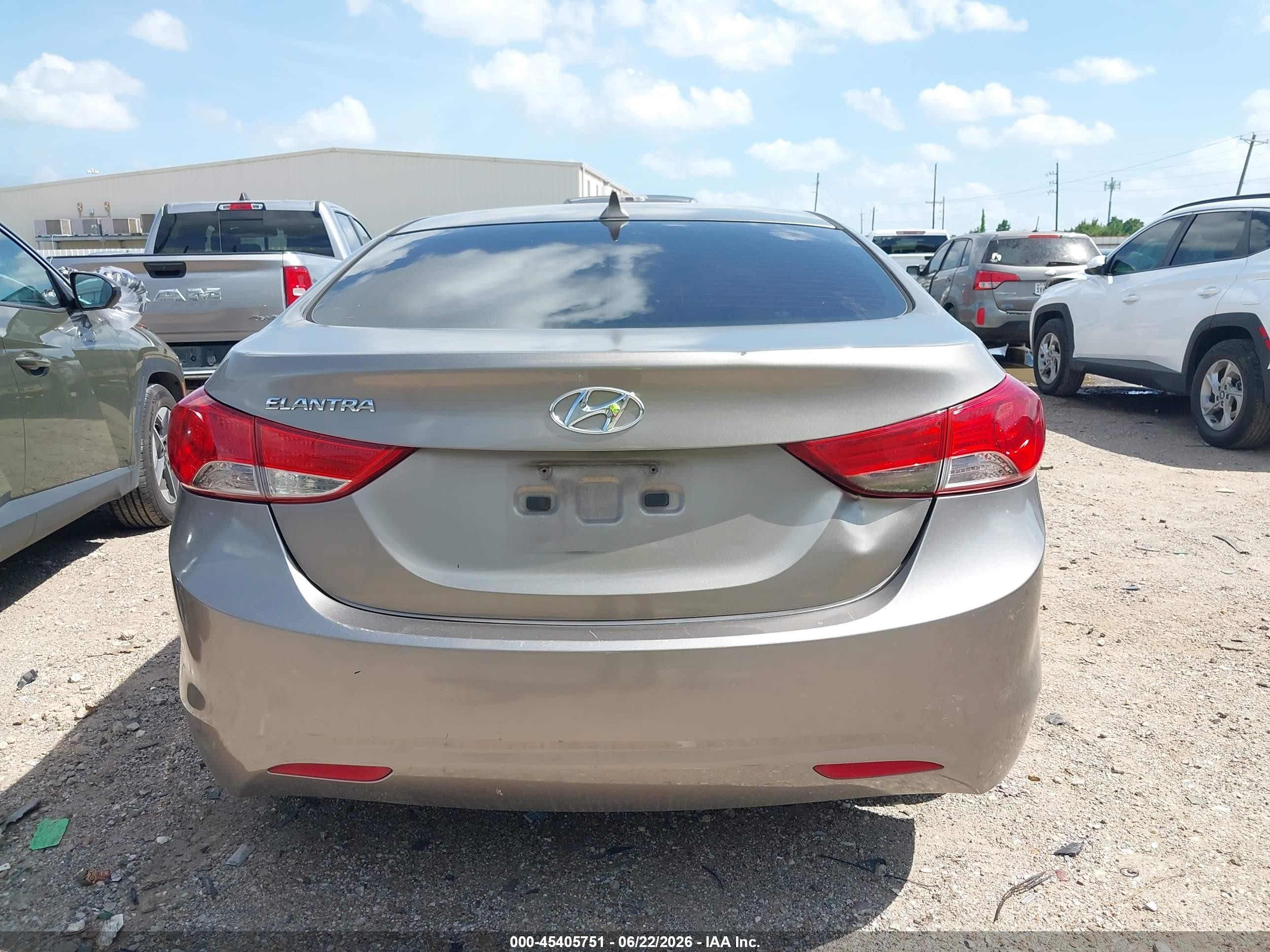 2013 Hyundai Elantra Gls Brown vin: 5NPDH4AE0DH306409