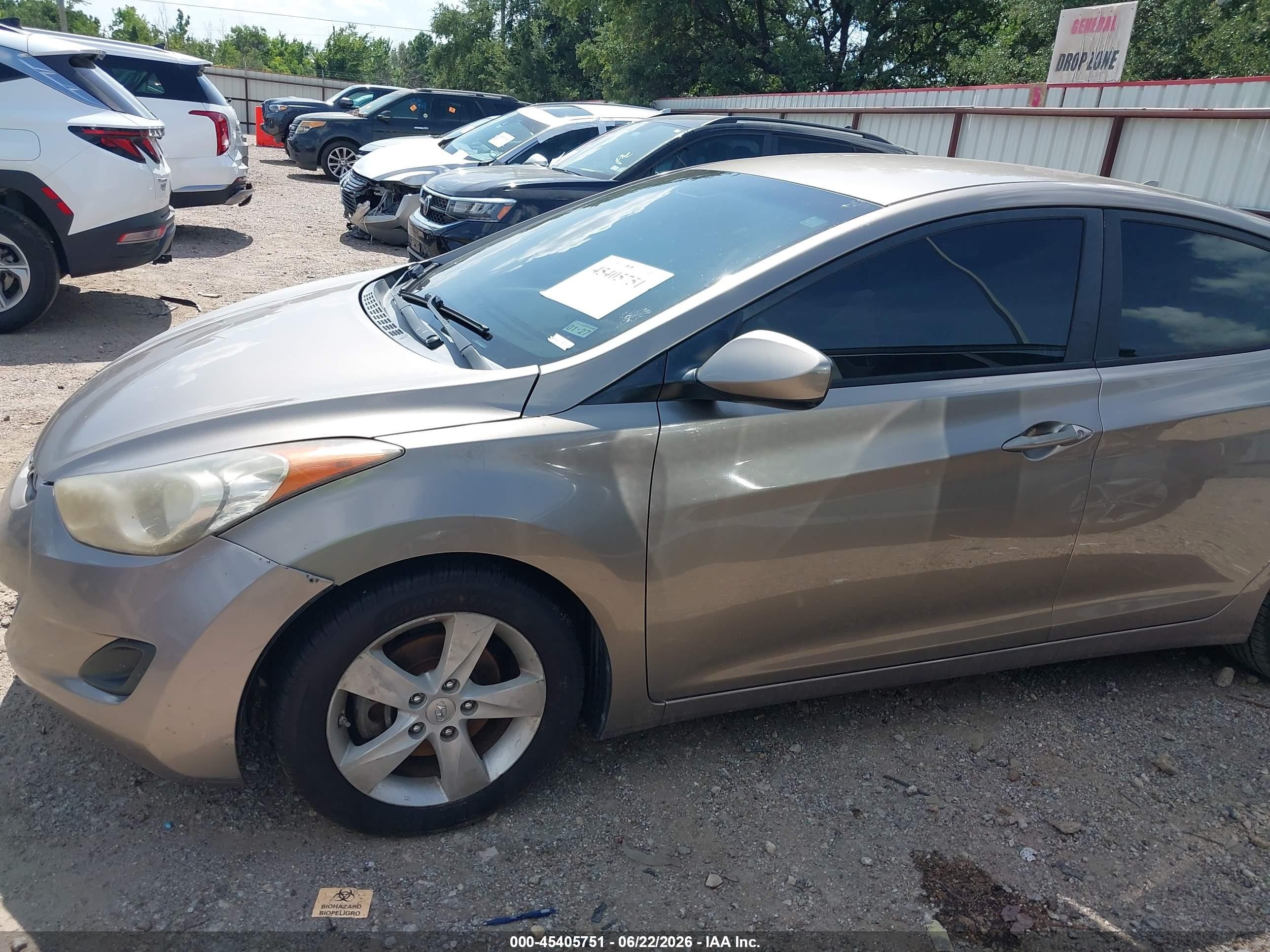 2013 Hyundai Elantra Gls Brown vin: 5NPDH4AE0DH306409