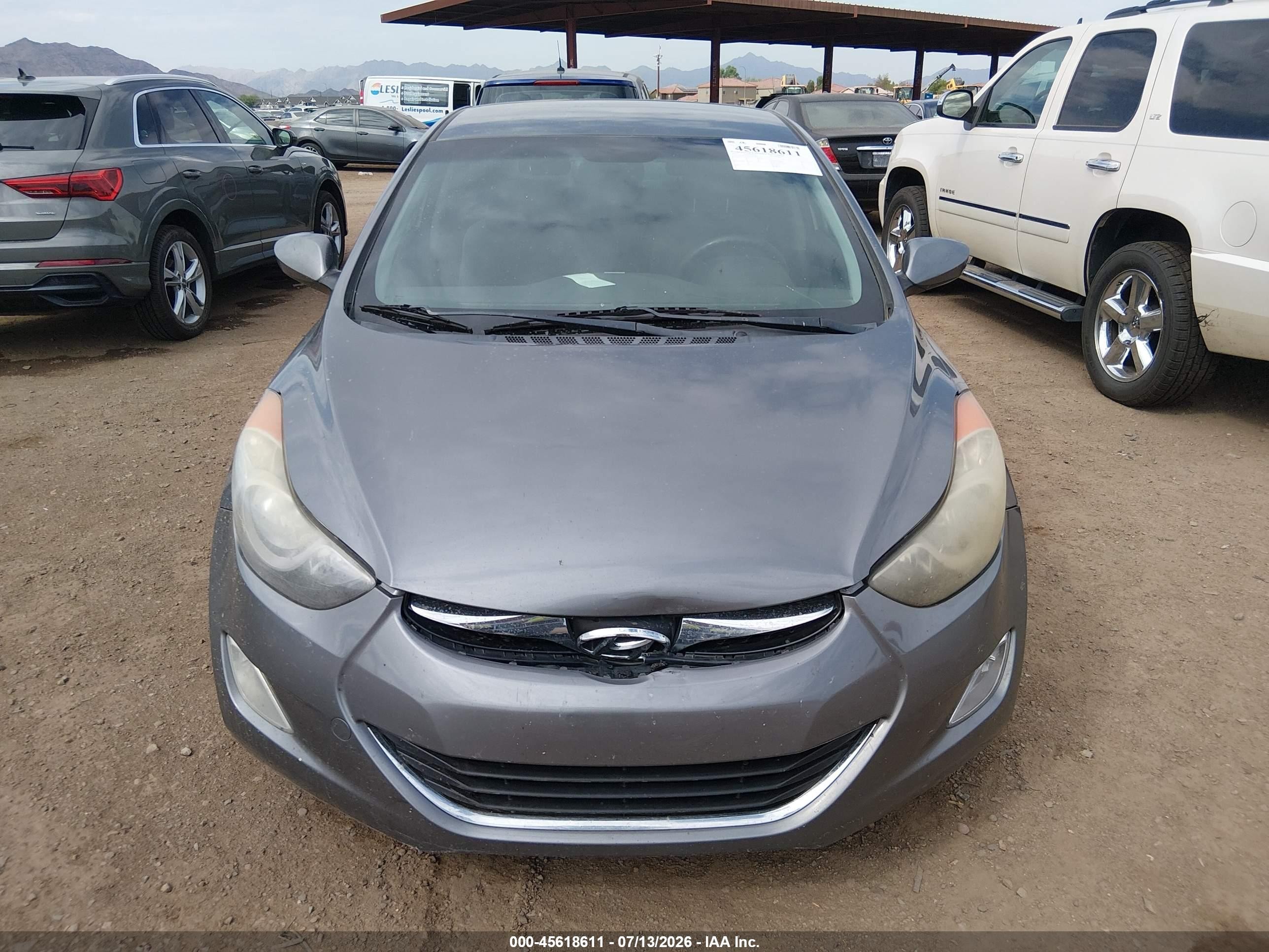 2013 Hyundai Elantra Gls Gray vin: 5NPDH4AE0DH309682