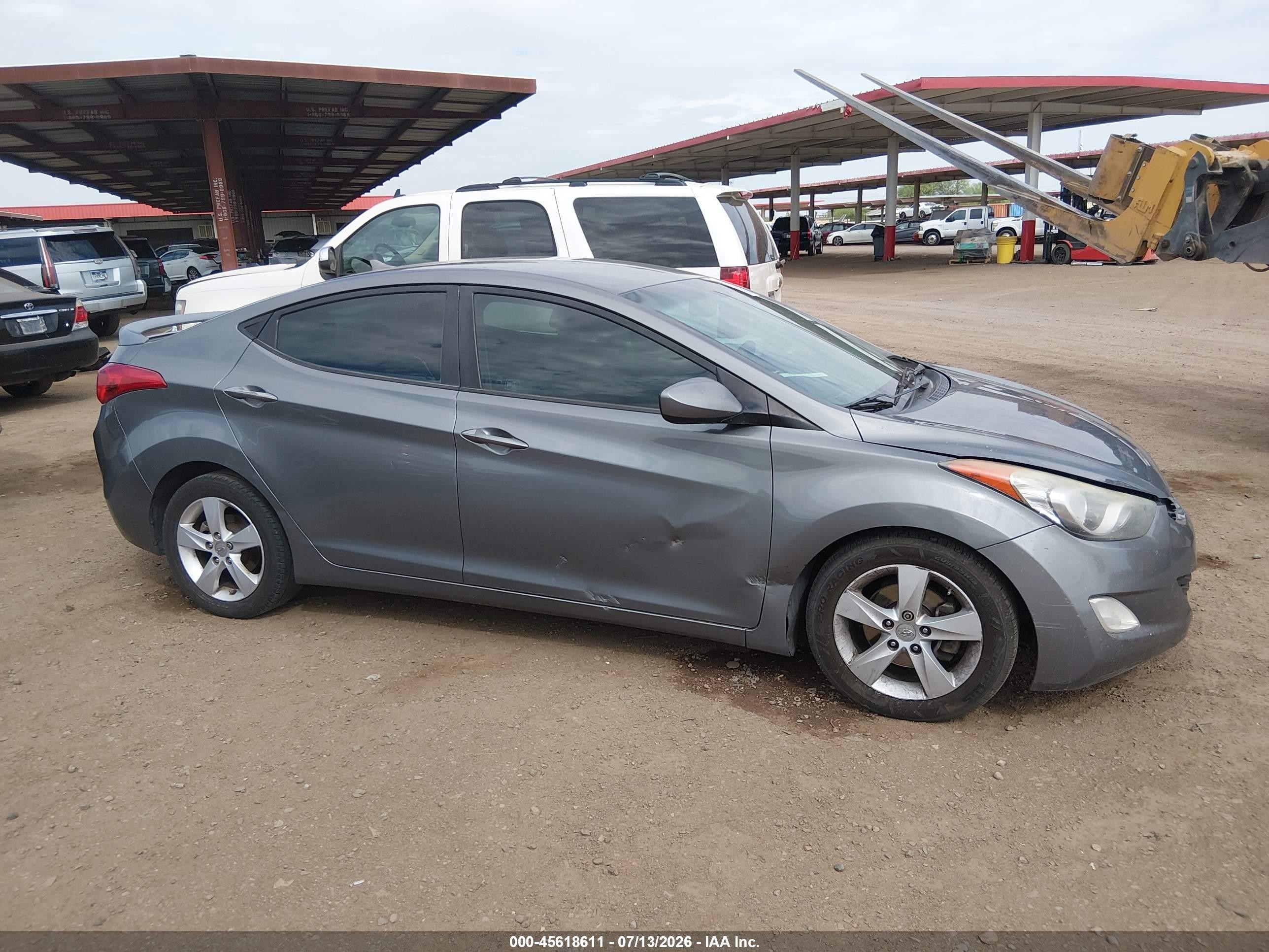2013 Hyundai Elantra Gls Gray vin: 5NPDH4AE0DH309682