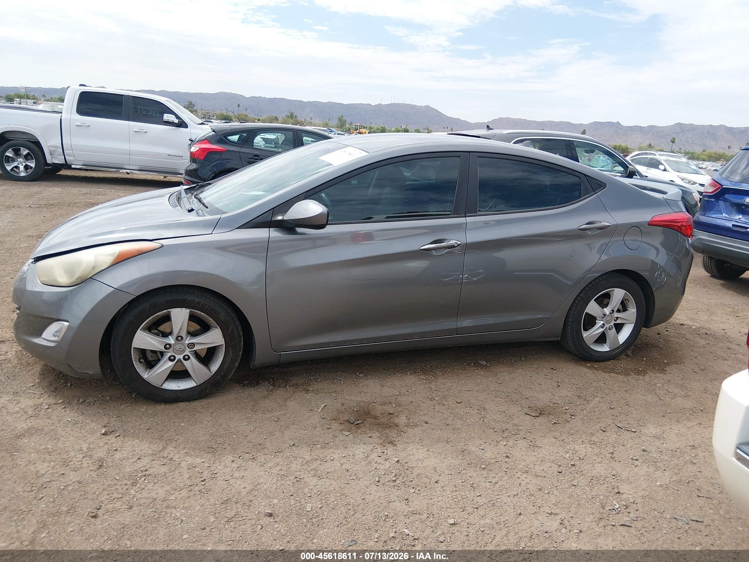 2013 Hyundai Elantra Gls Gray vin: 5NPDH4AE0DH309682