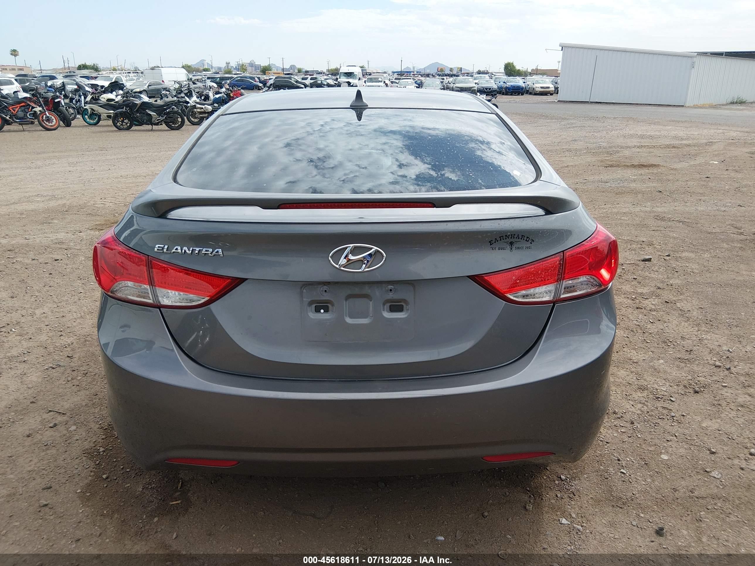 2013 Hyundai Elantra Gls Gray vin: 5NPDH4AE0DH309682