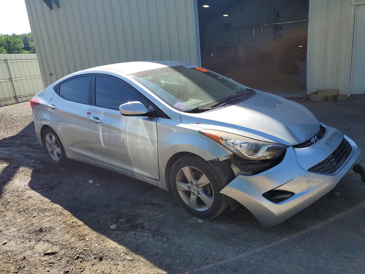 2013 Hyundai Elantra Gls Silver vin: 5NPDH4AE0DH319516