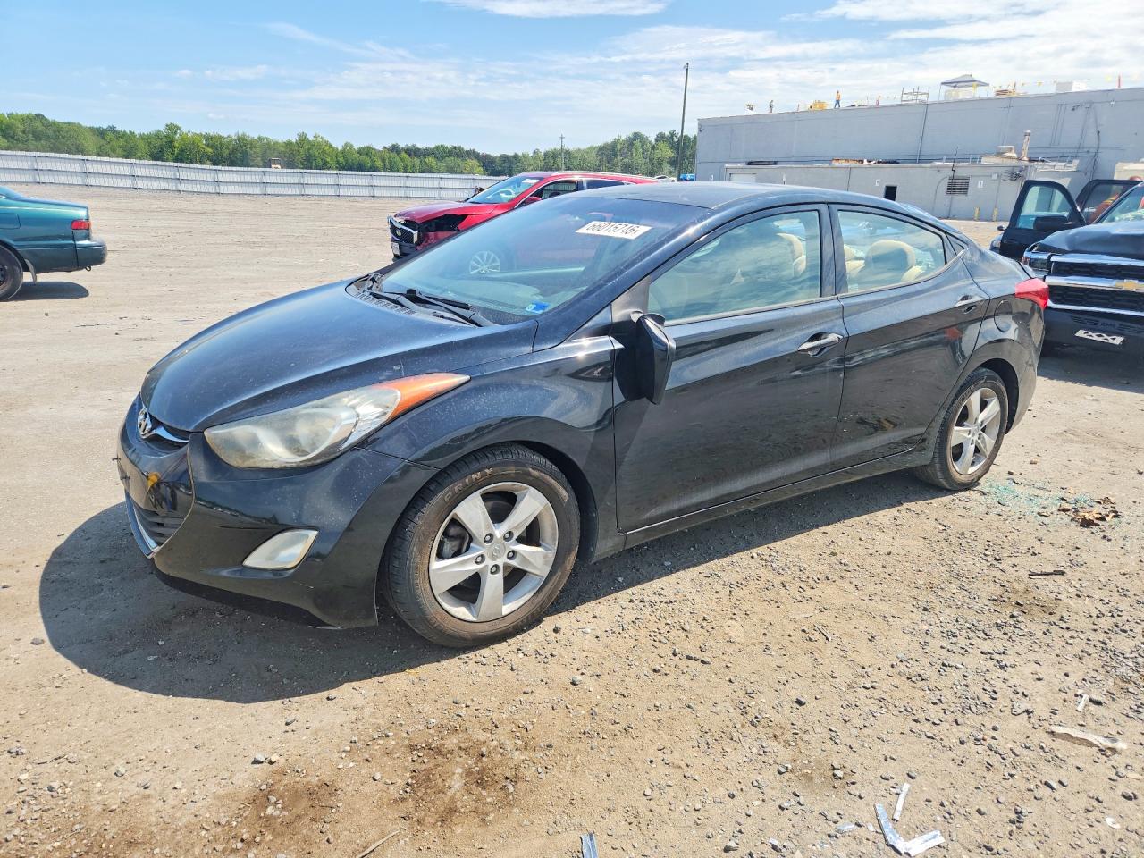 2013 Hyundai Elantra Gls Black vin: 5NPDH4AE0DH321105