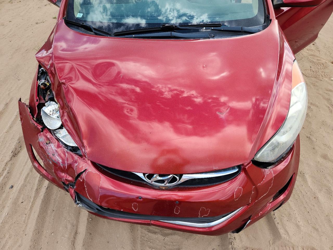 2013 Hyundai Elantra Gls Красный vin: 5NPDH4AE0DH325199