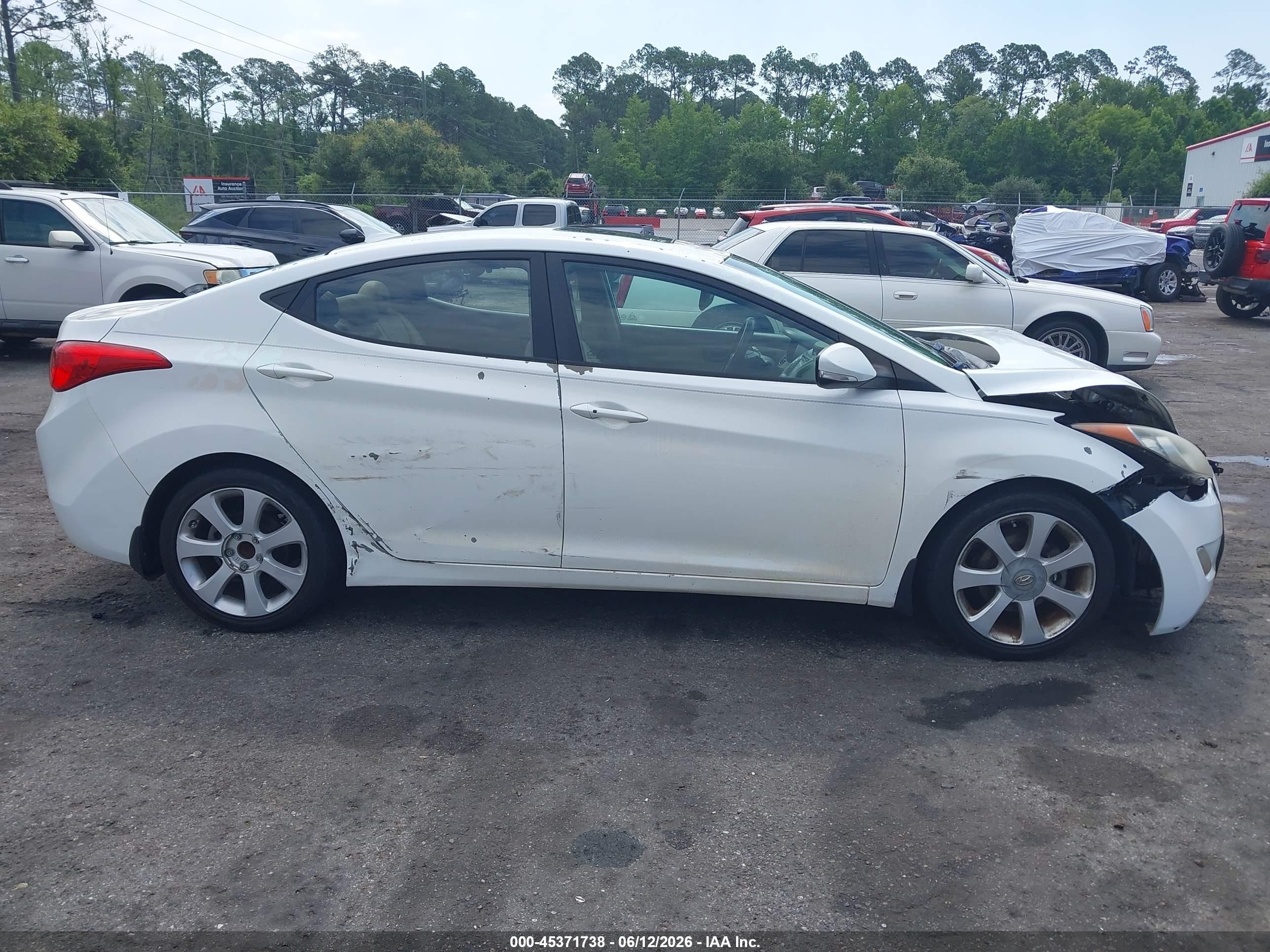 2013 Hyundai Elantra Limited White vin: 5NPDH4AE0DH329334