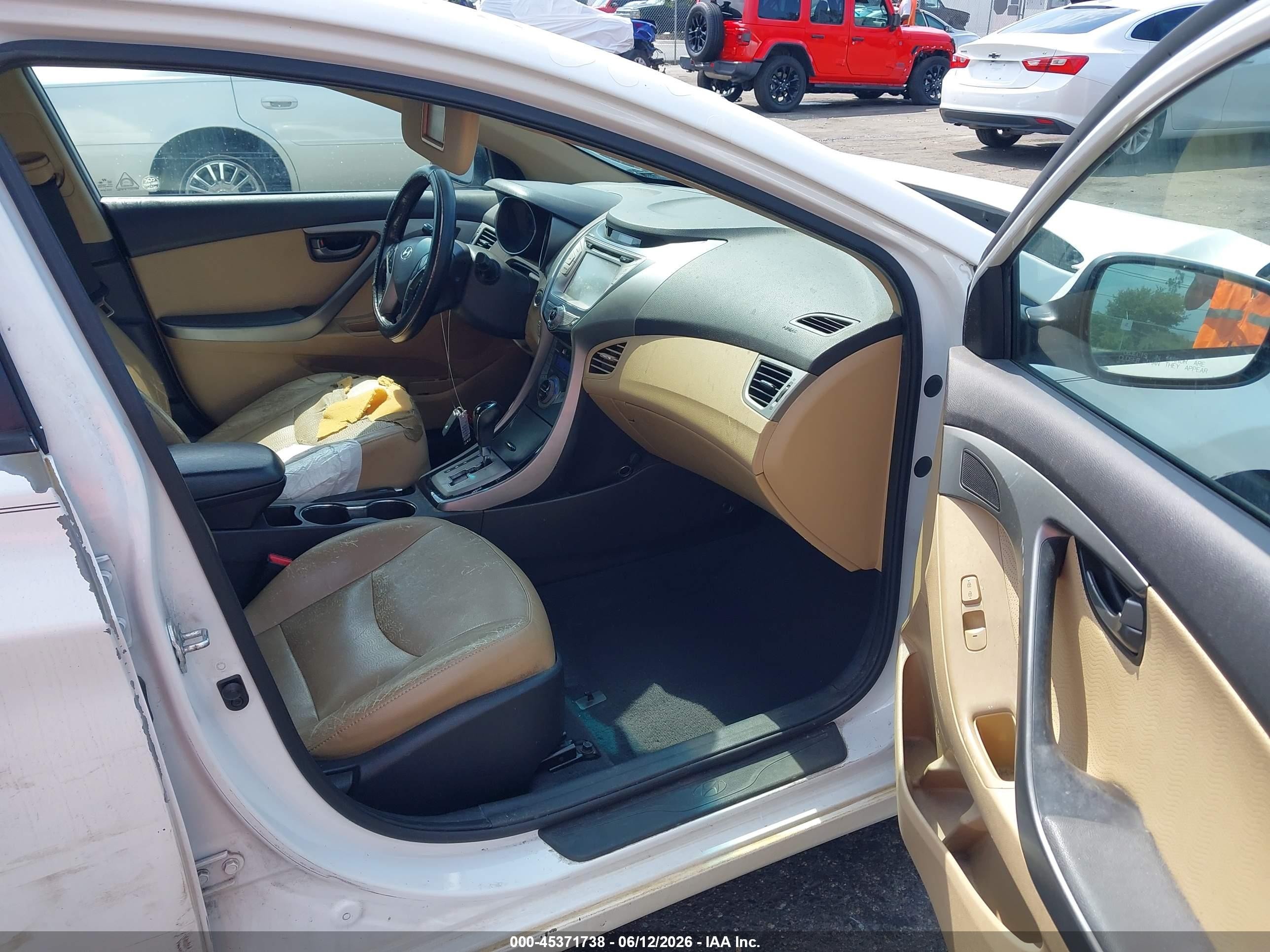 2013 Hyundai Elantra Limited White vin: 5NPDH4AE0DH329334