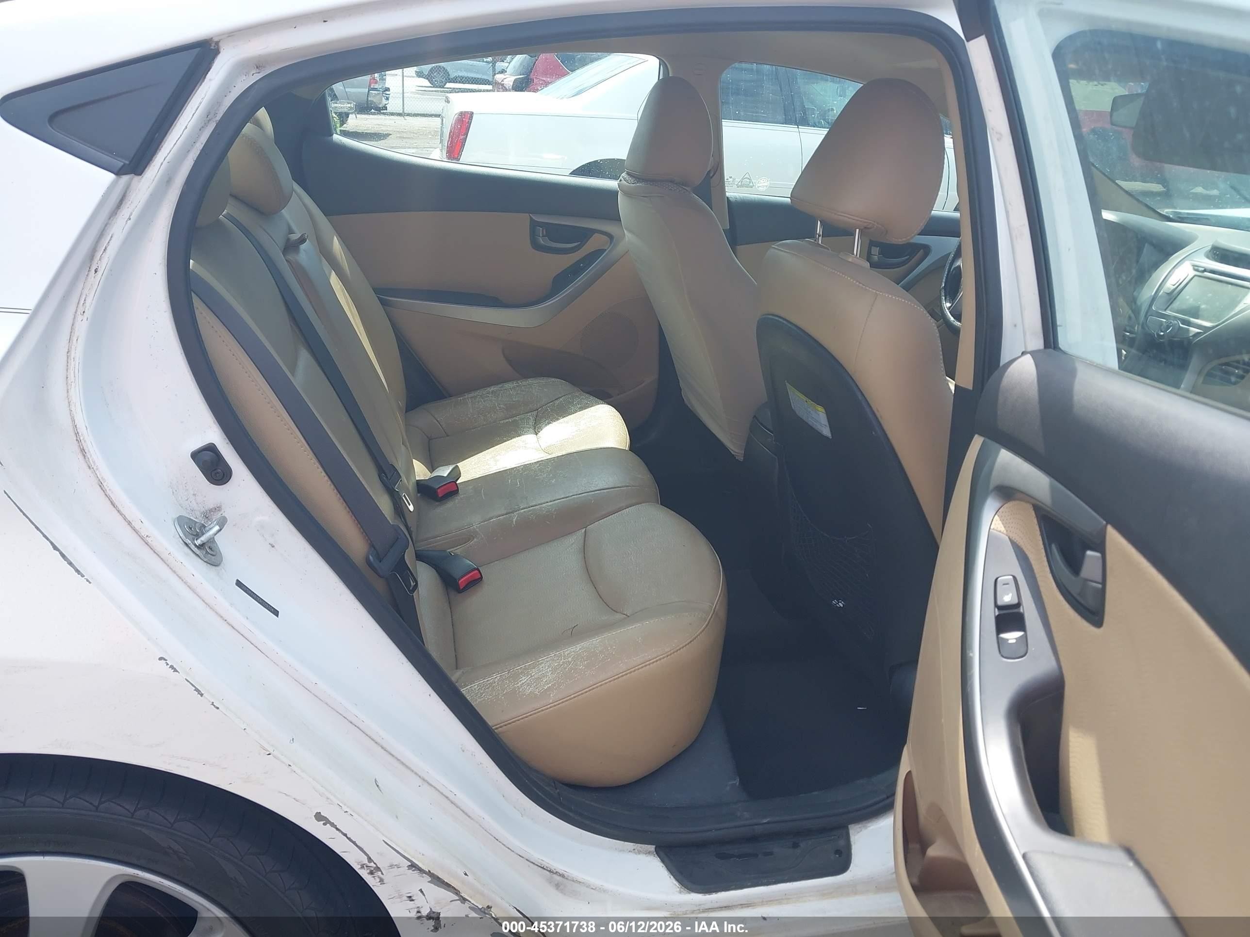 2013 Hyundai Elantra Limited White vin: 5NPDH4AE0DH329334