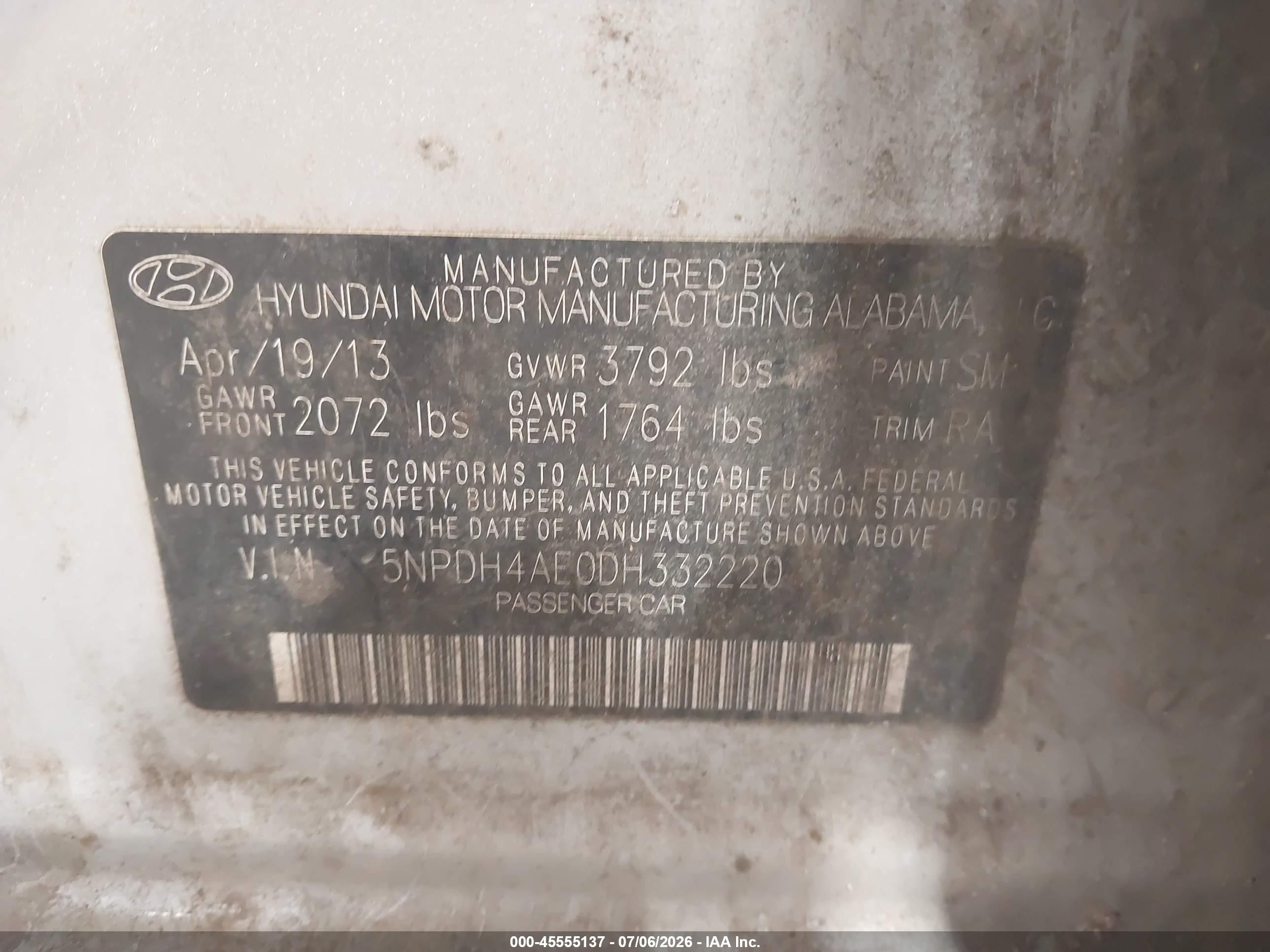 2013 Hyundai Elantra Gls Silver vin: 5NPDH4AE0DH332220