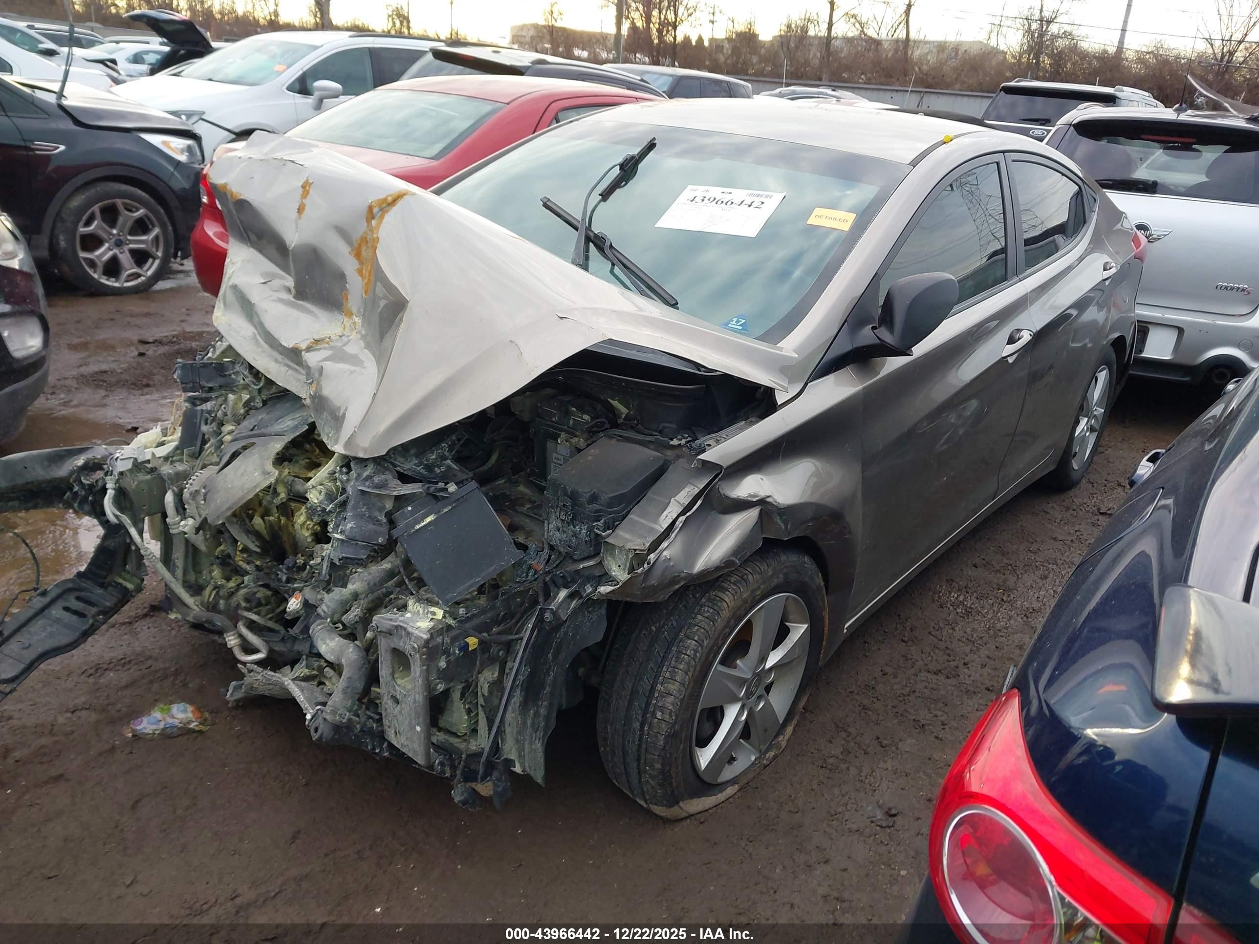 2013 Hyundai Elantra Gls Серый vin: 5NPDH4AE0DH357344