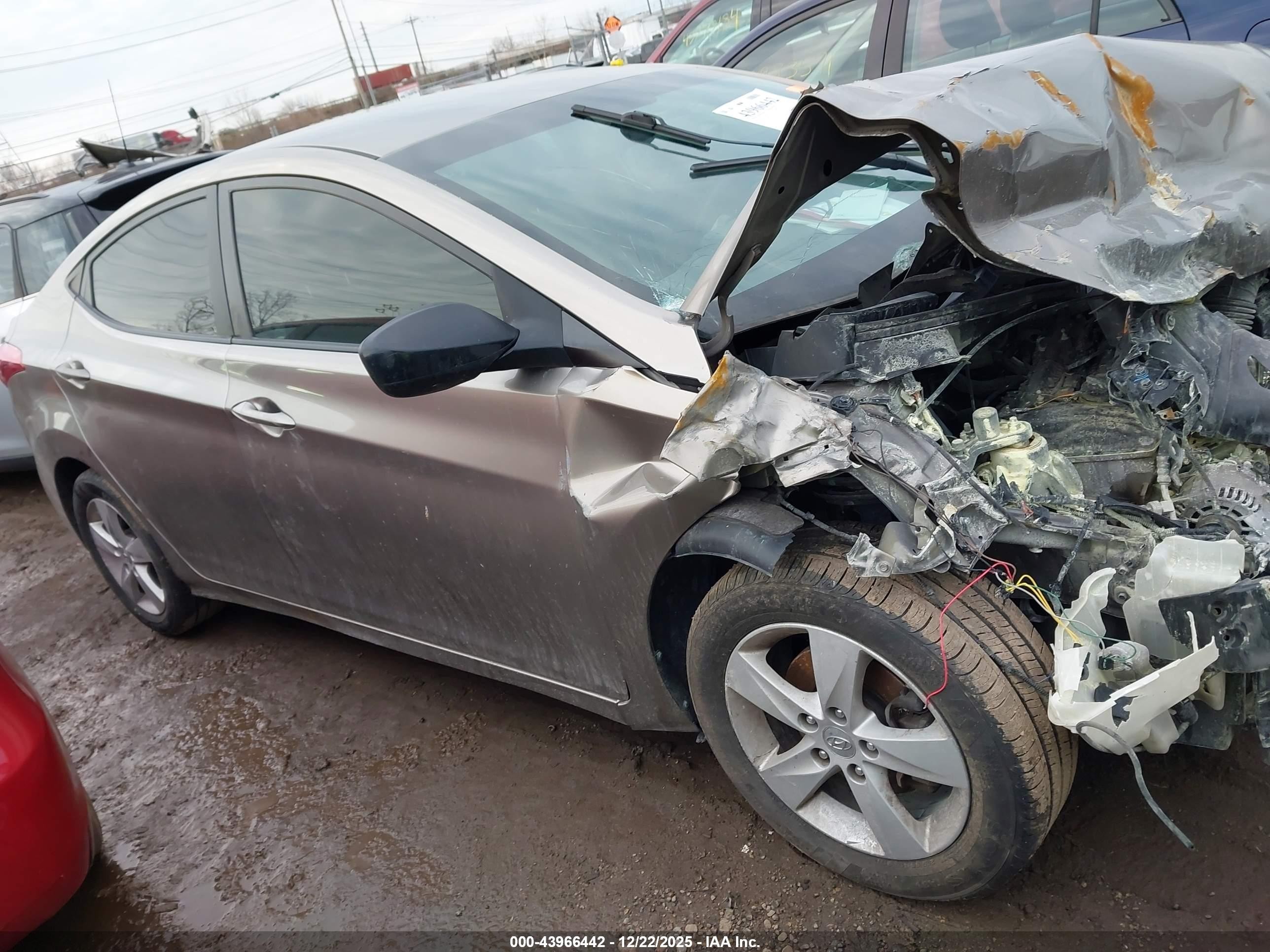 2013 Hyundai Elantra Gls Серый vin: 5NPDH4AE0DH357344