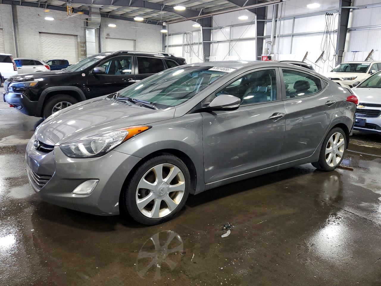2013 Hyundai Elantra Limited Gray vin: 5NPDH4AE0DH357716