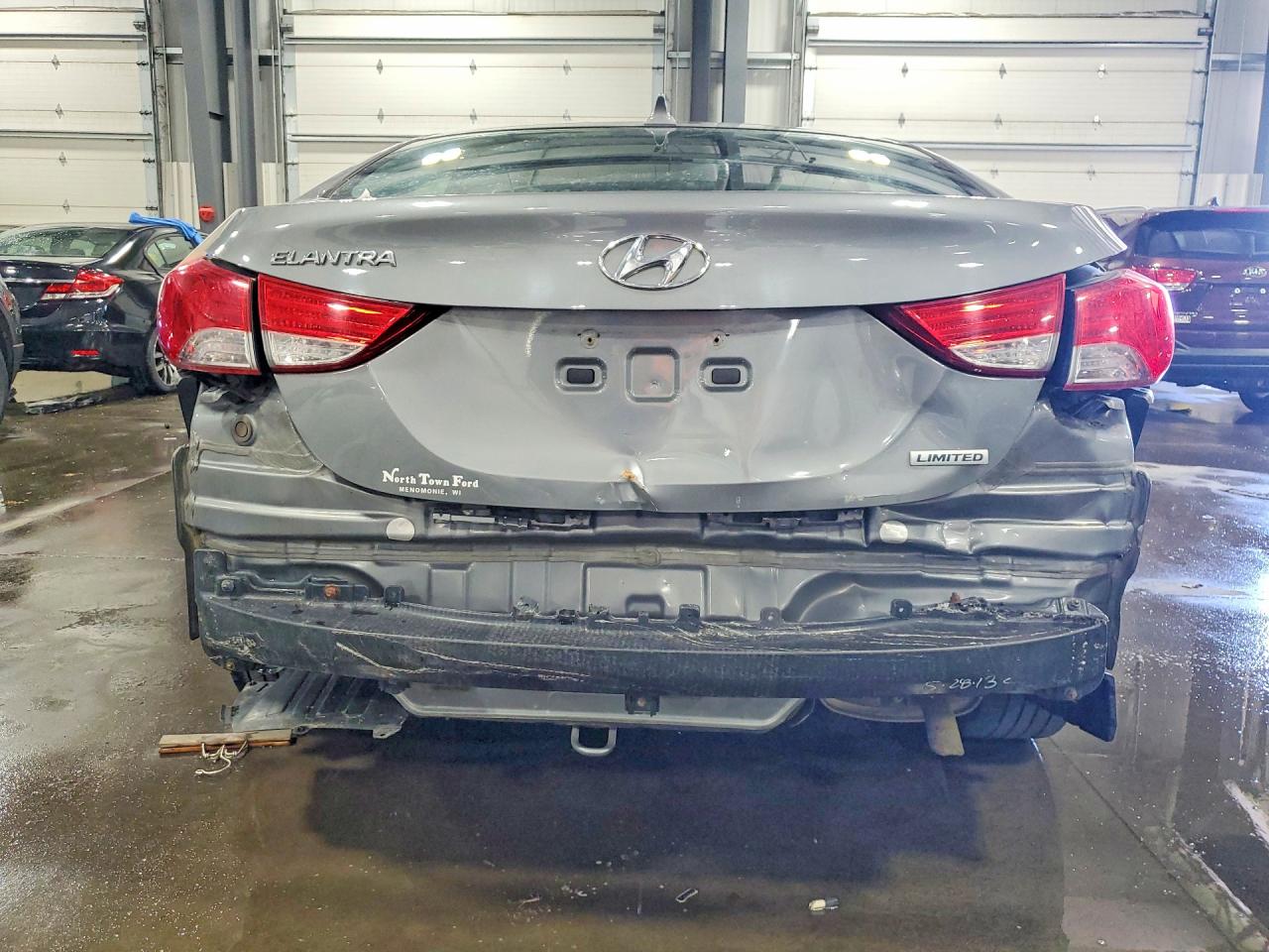2013 Hyundai Elantra Limited Gray vin: 5NPDH4AE0DH357716