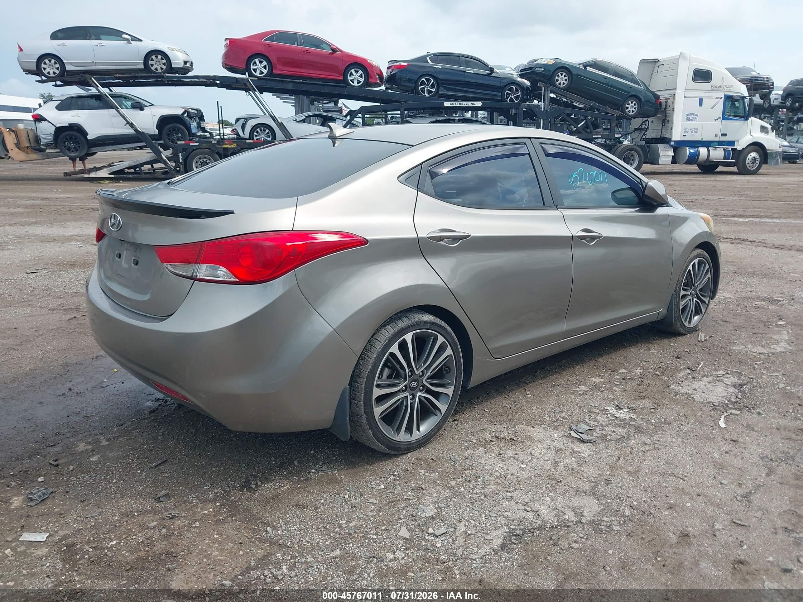 2013 Hyundai Elantra Gls Beige vin: 5NPDH4AE0DH365427