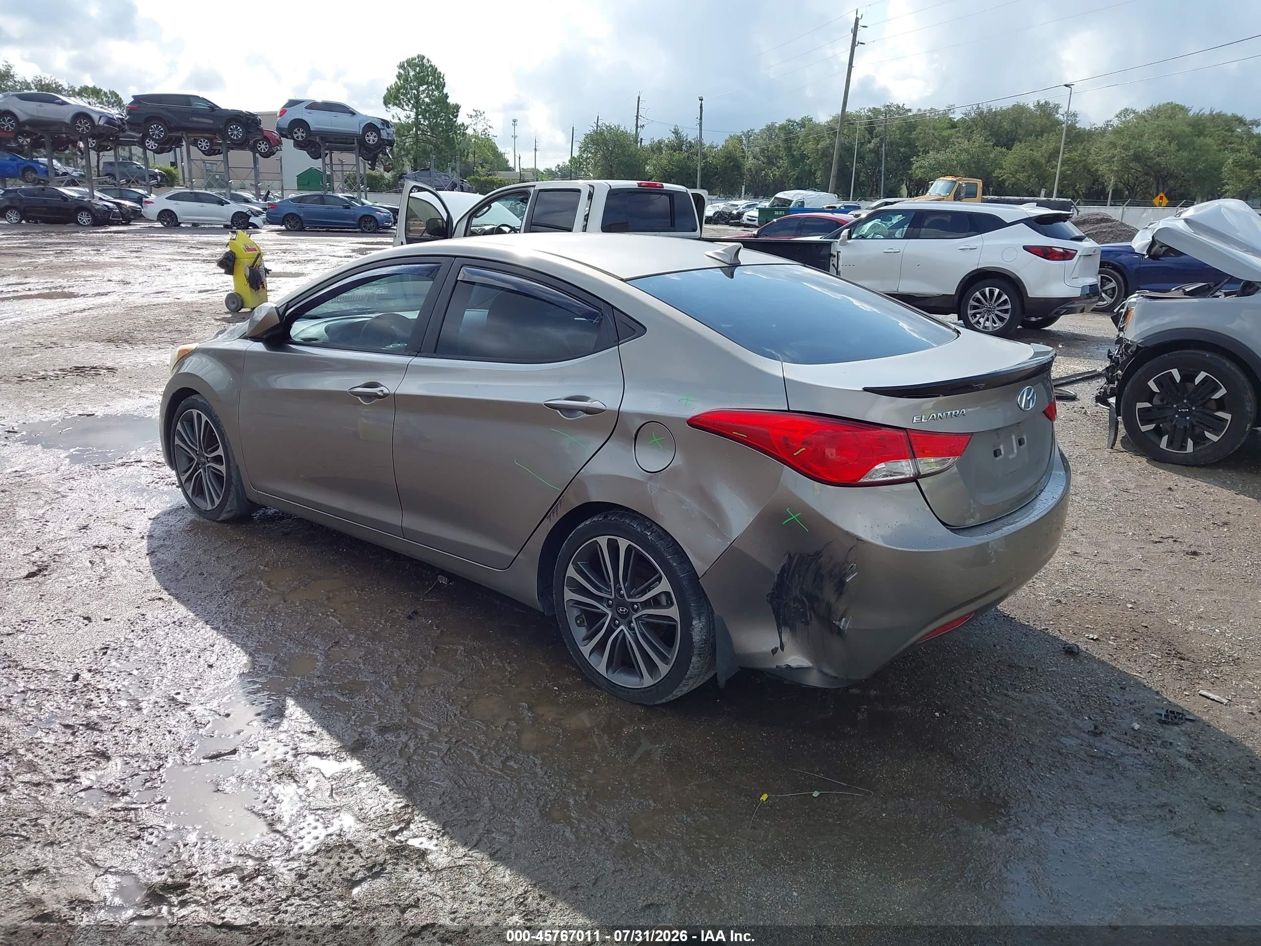 2013 Hyundai Elantra Gls Beige vin: 5NPDH4AE0DH365427
