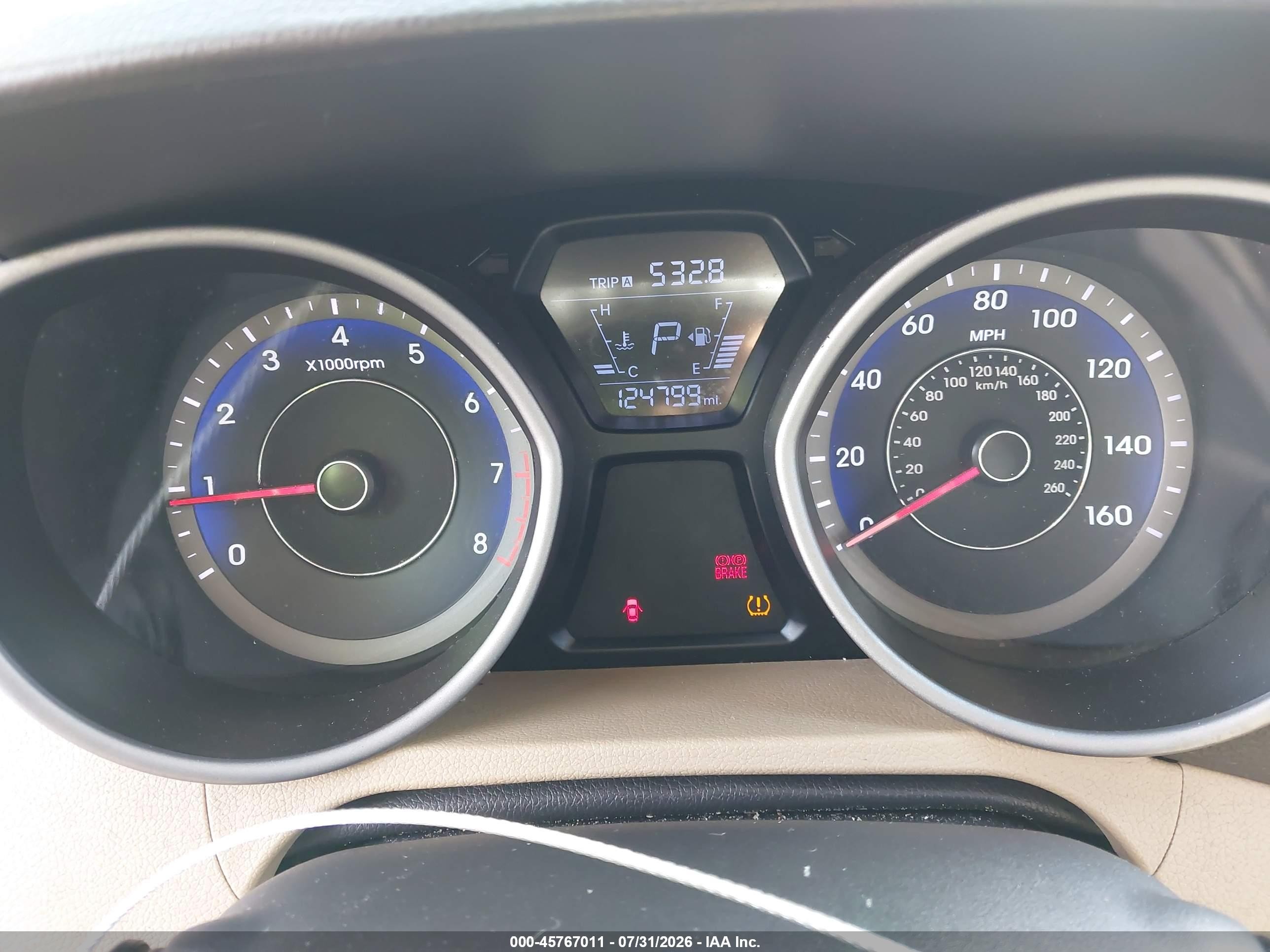 2013 Hyundai Elantra Gls Beige vin: 5NPDH4AE0DH365427