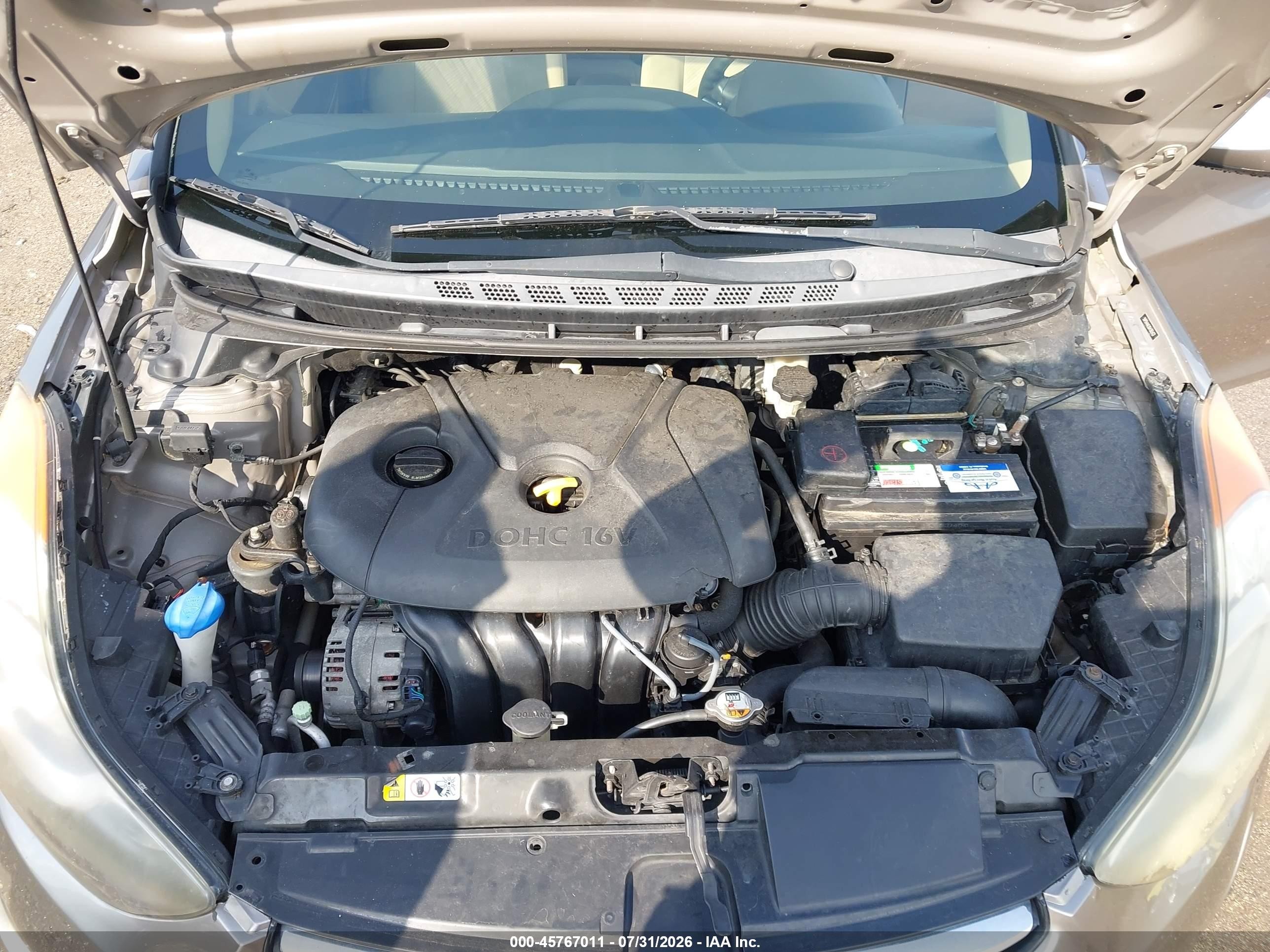 2013 Hyundai Elantra Gls Beige vin: 5NPDH4AE0DH365427