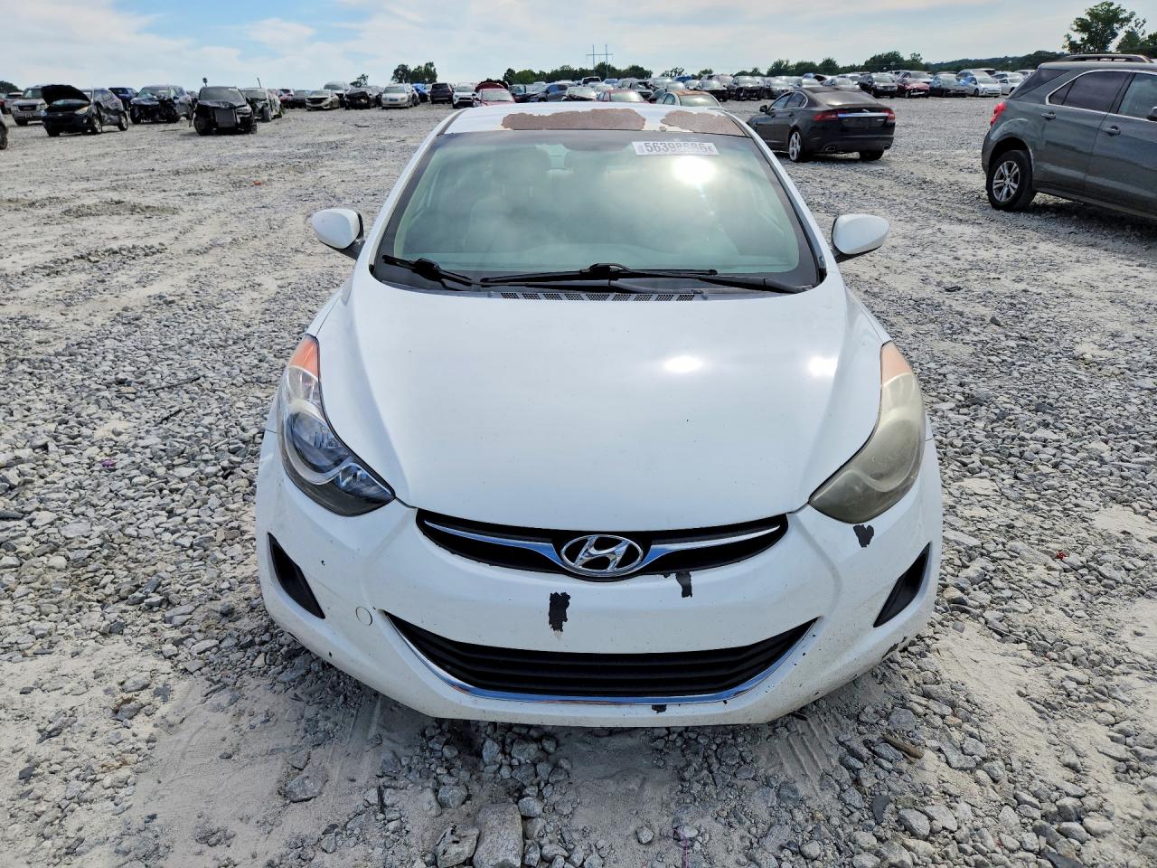 2013 Hyundai Elantra Gls White vin: 5NPDH4AE0DH371888