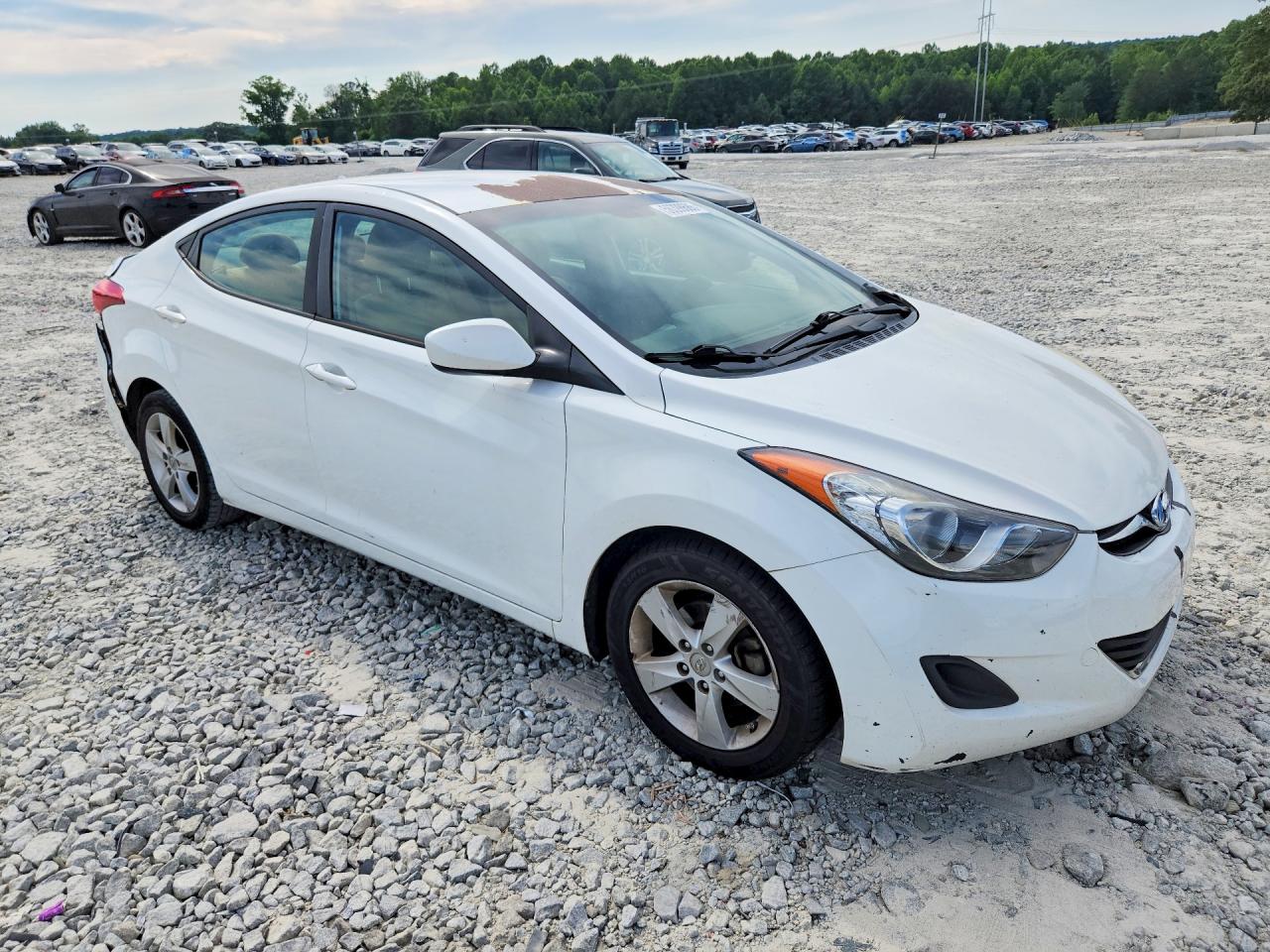2013 Hyundai Elantra Gls White vin: 5NPDH4AE0DH371888
