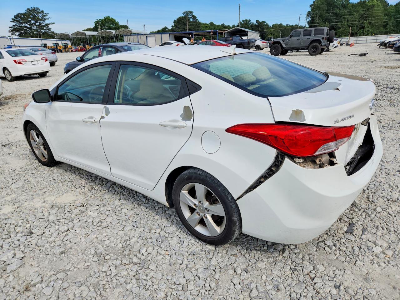 2013 Hyundai Elantra Gls White vin: 5NPDH4AE0DH371888