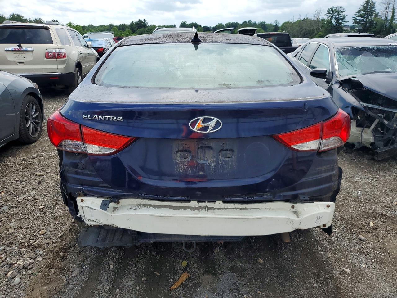 2013 Hyundai Elantra Gls Blue vin: 5NPDH4AE0DH375097