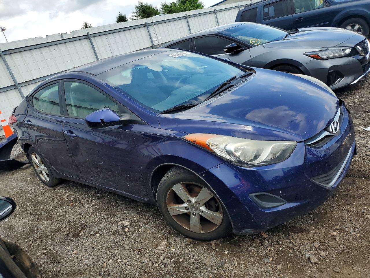 2013 Hyundai Elantra Gls Blue vin: 5NPDH4AE0DH375097