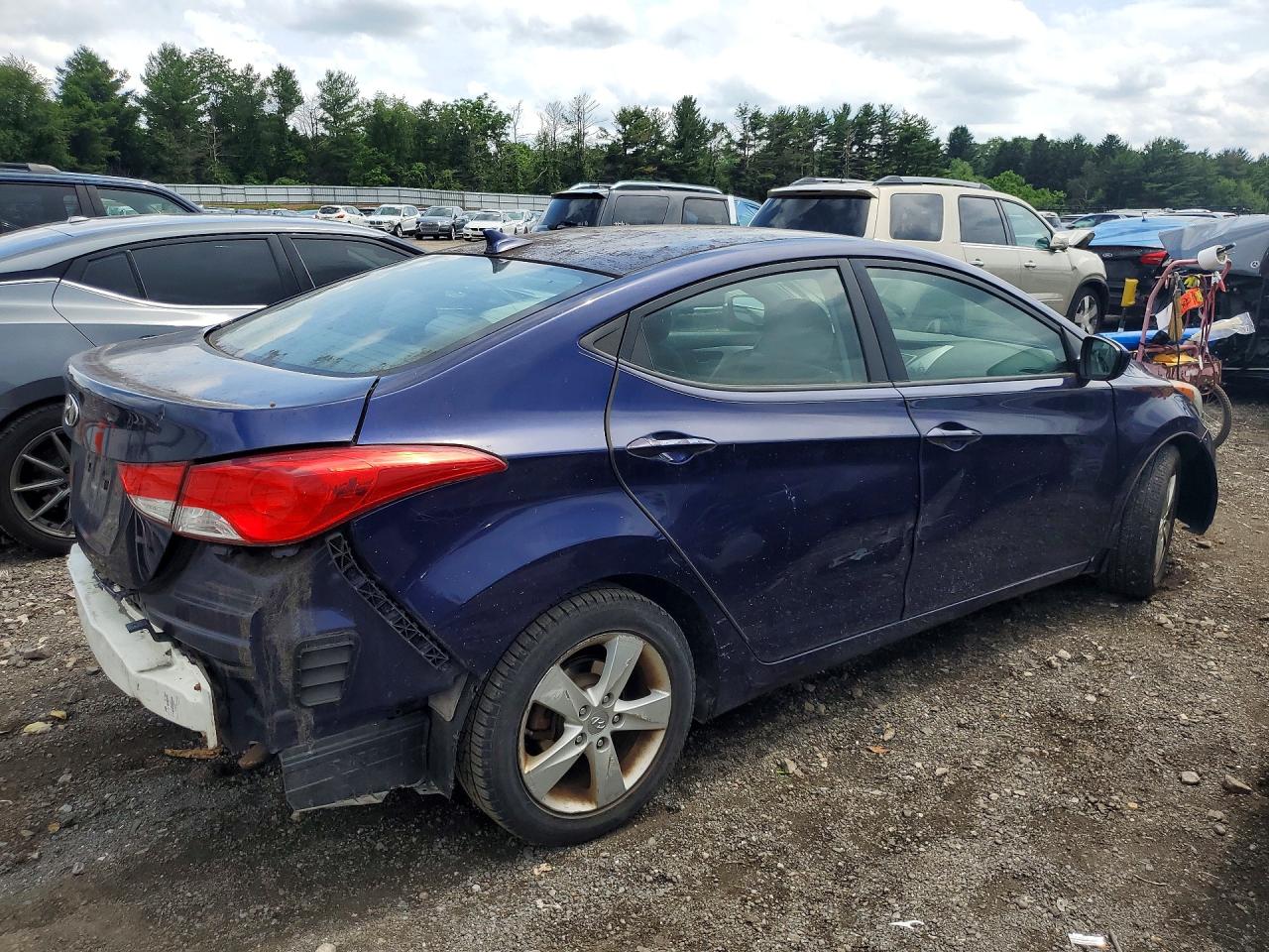 2013 Hyundai Elantra Gls Blue vin: 5NPDH4AE0DH375097