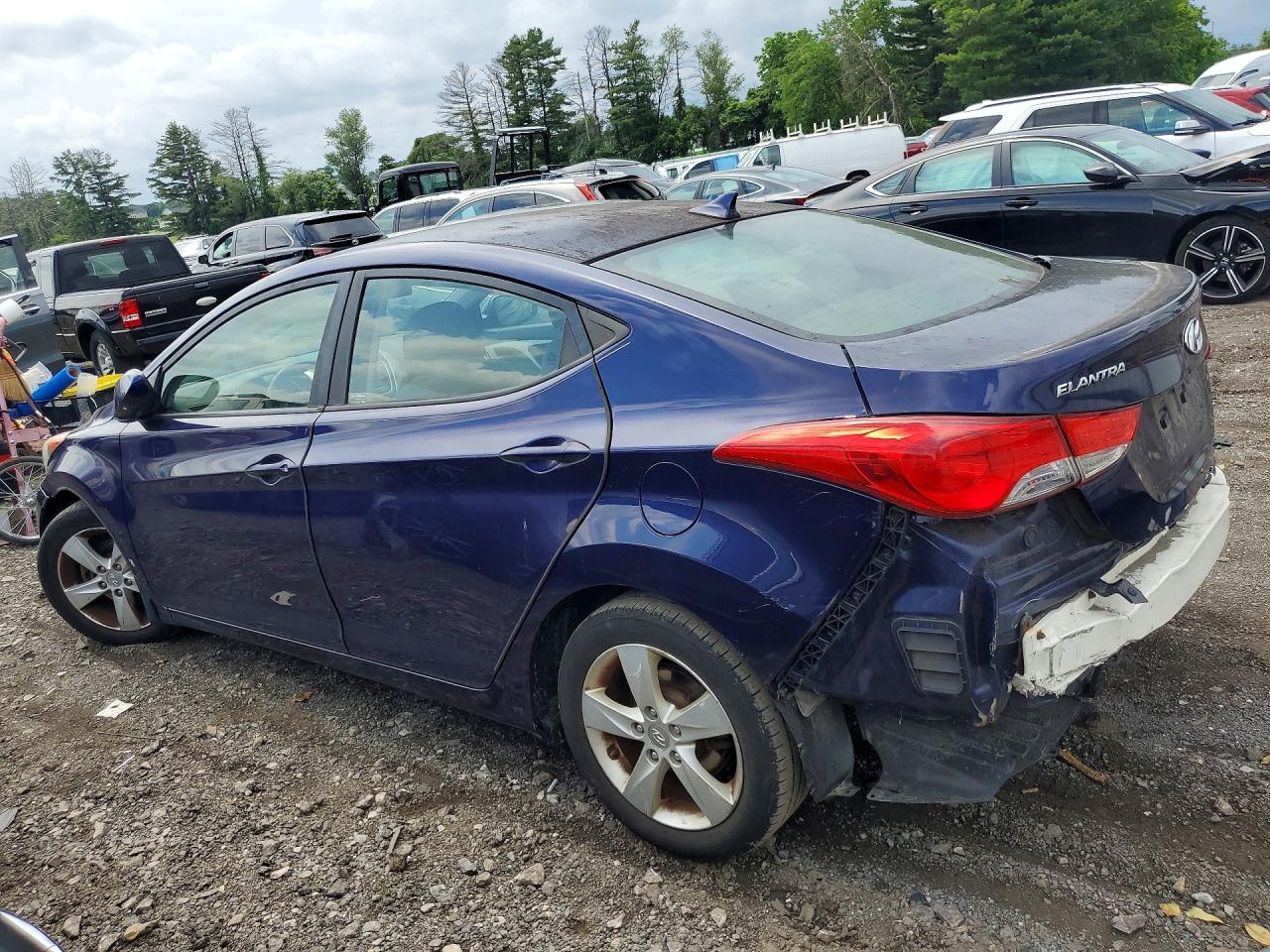 2013 Hyundai Elantra Gls Blue vin: 5NPDH4AE0DH375097